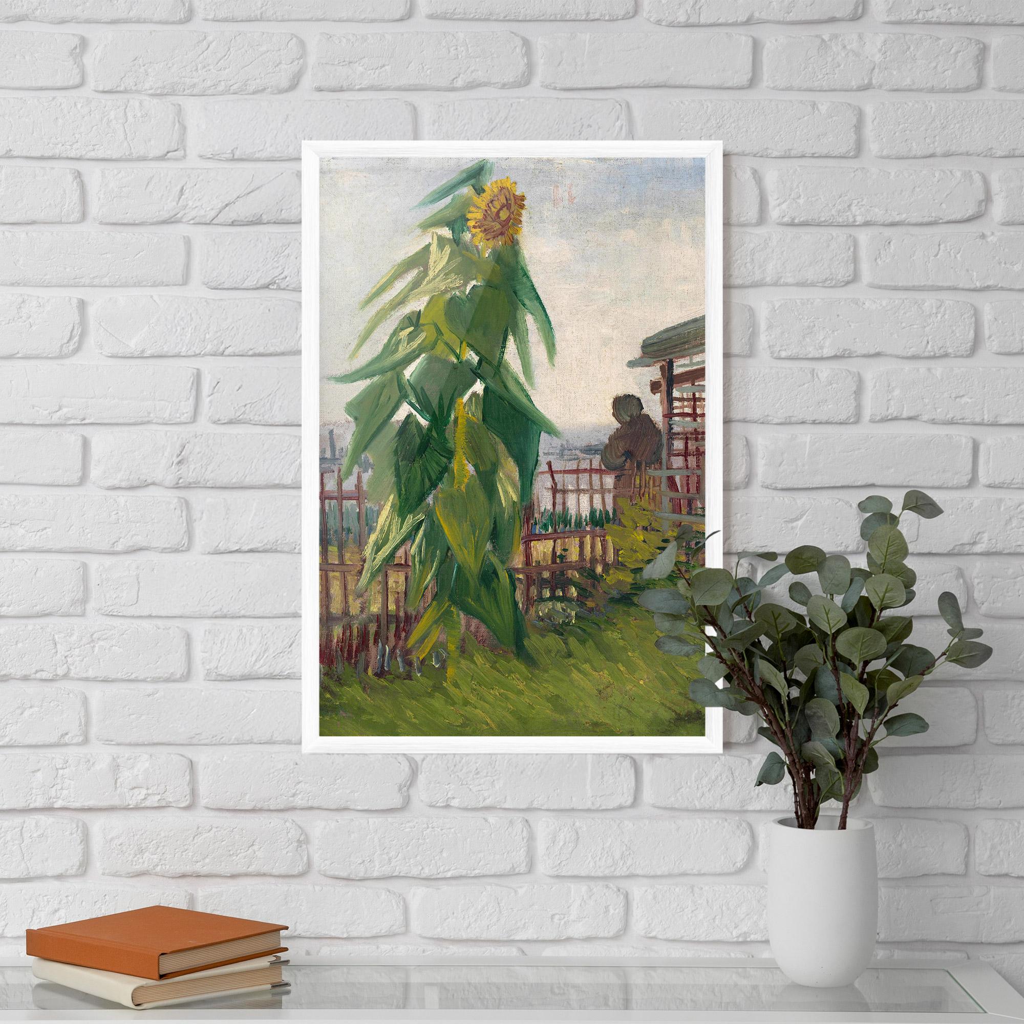 Keretezett Poszter Allotment With Sunflower mockup 5