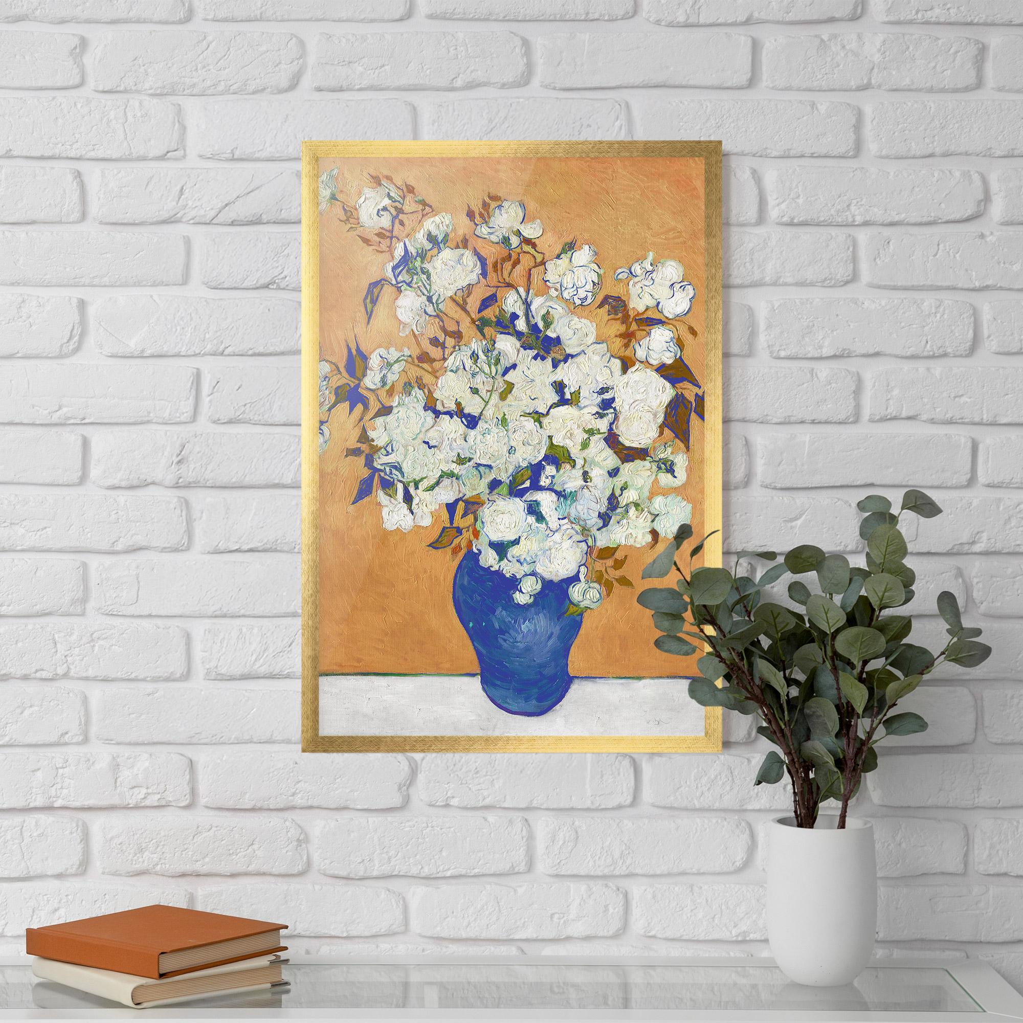 Keretezett Poszter Roses Vintage Art mockup 5