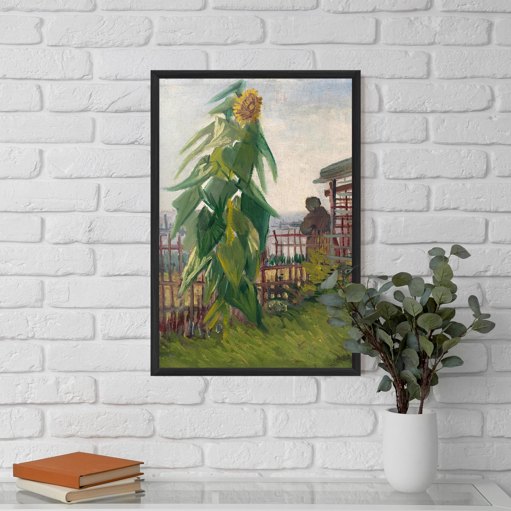 Keretezett Poszter Allotment With Sunflower mockup 5