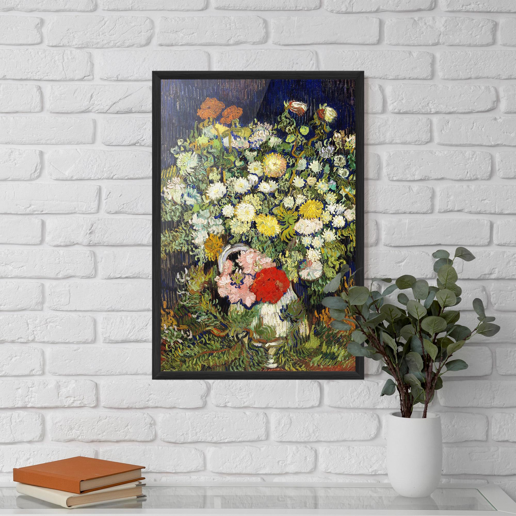 Keretezett Poszter Flowers Van Gogh mockup 5