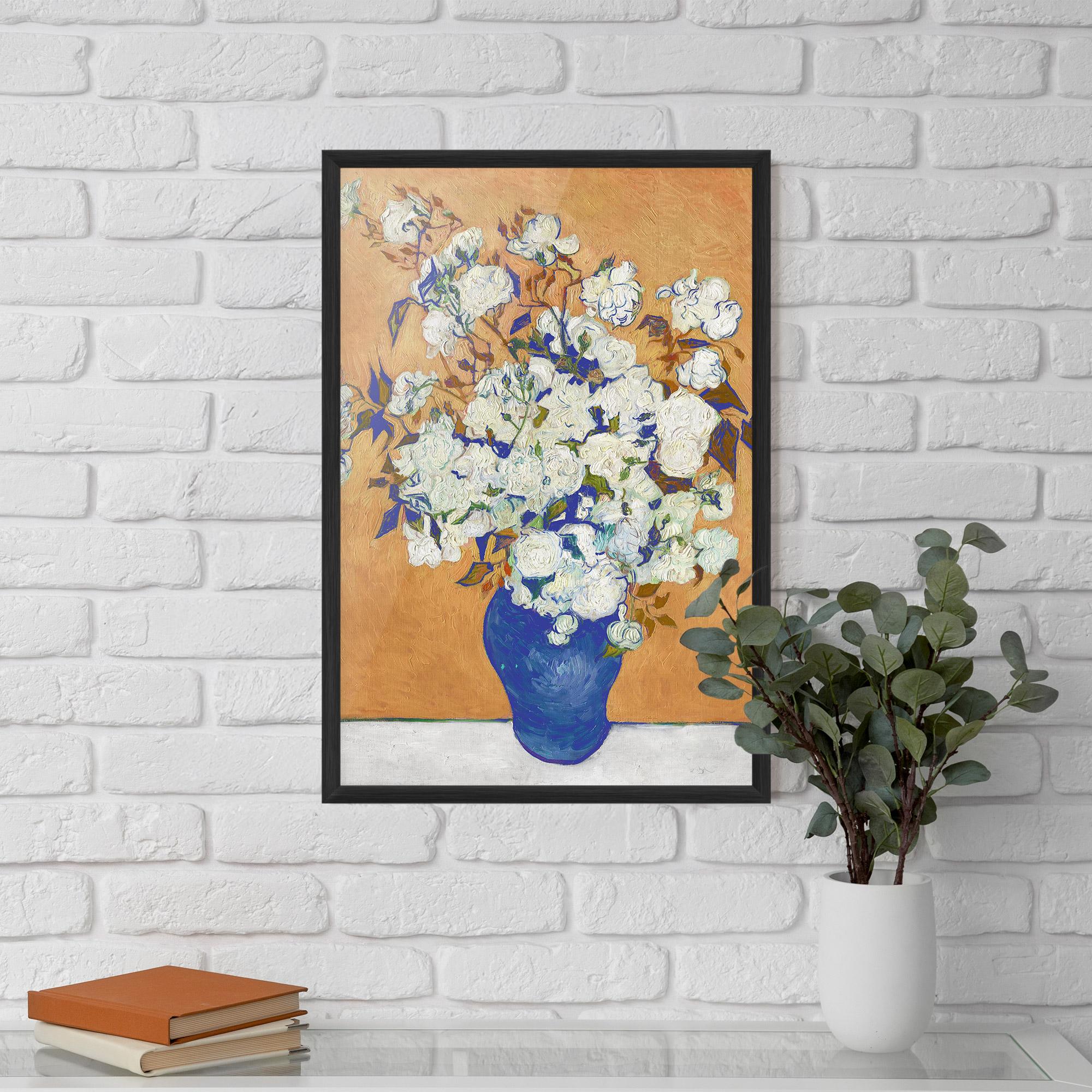 Keretezett Poszter Roses Vintage Art mockup 5