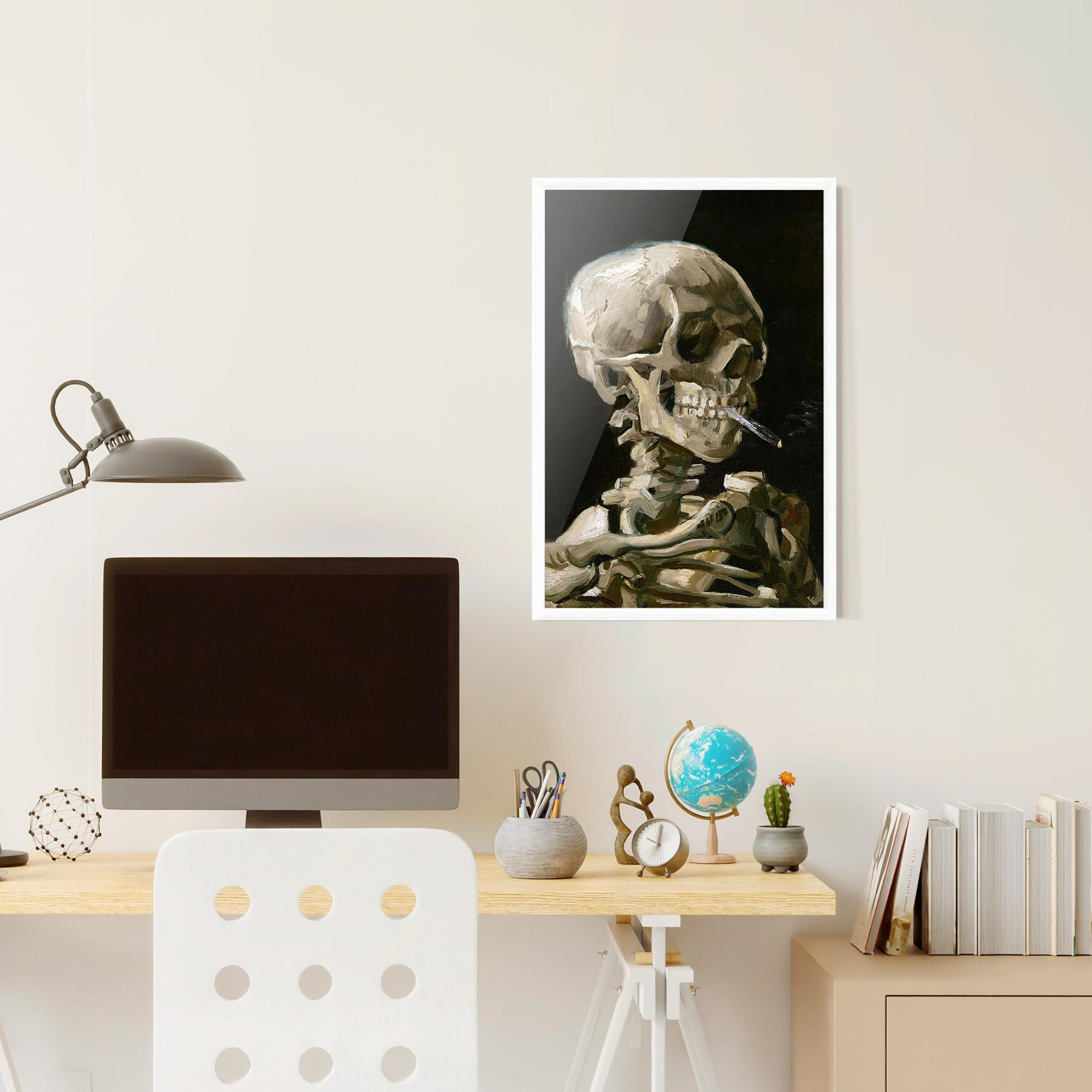 Keretezett Poszter Skeleton Cigarette mockup 6