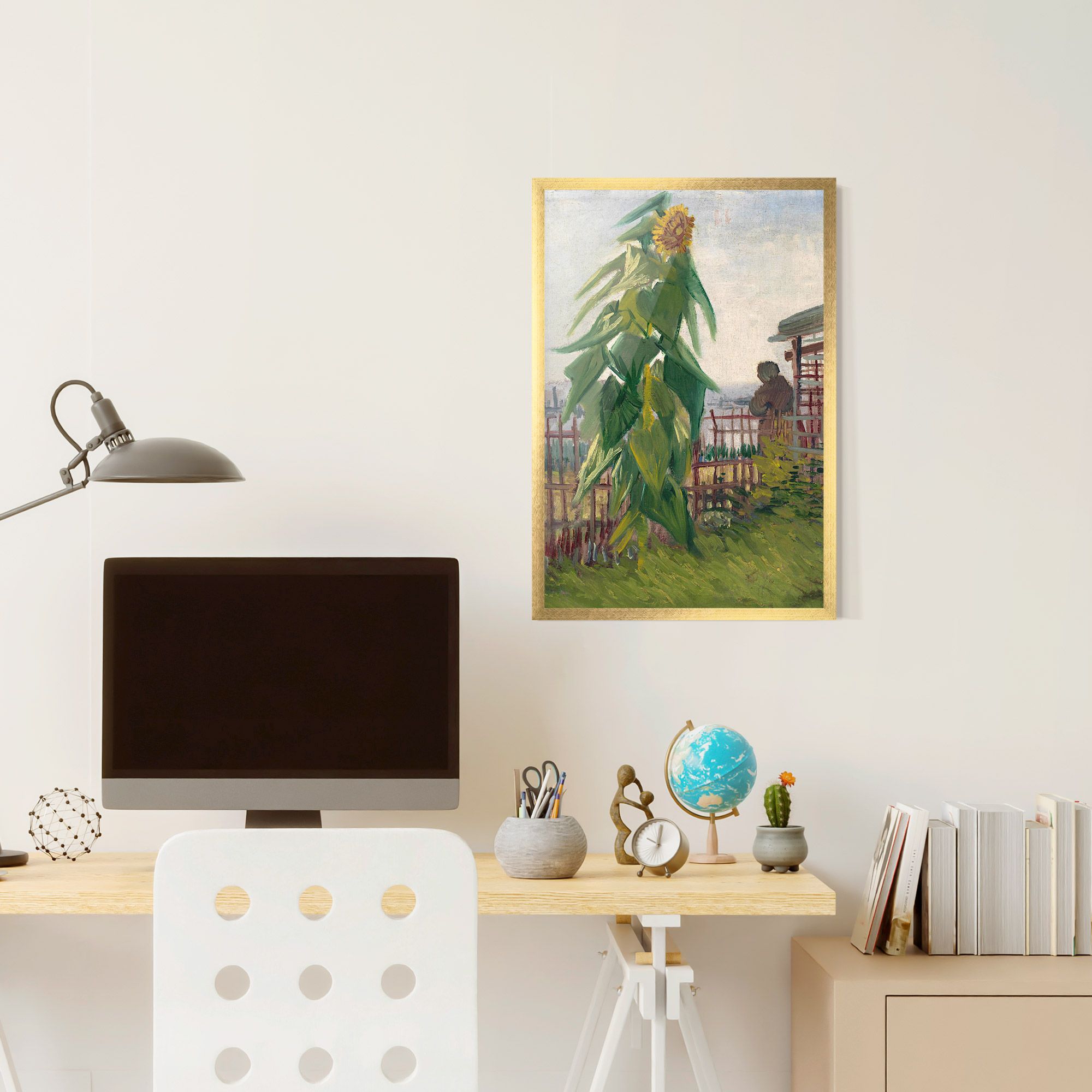 Allotment With Sunflower mockup 6