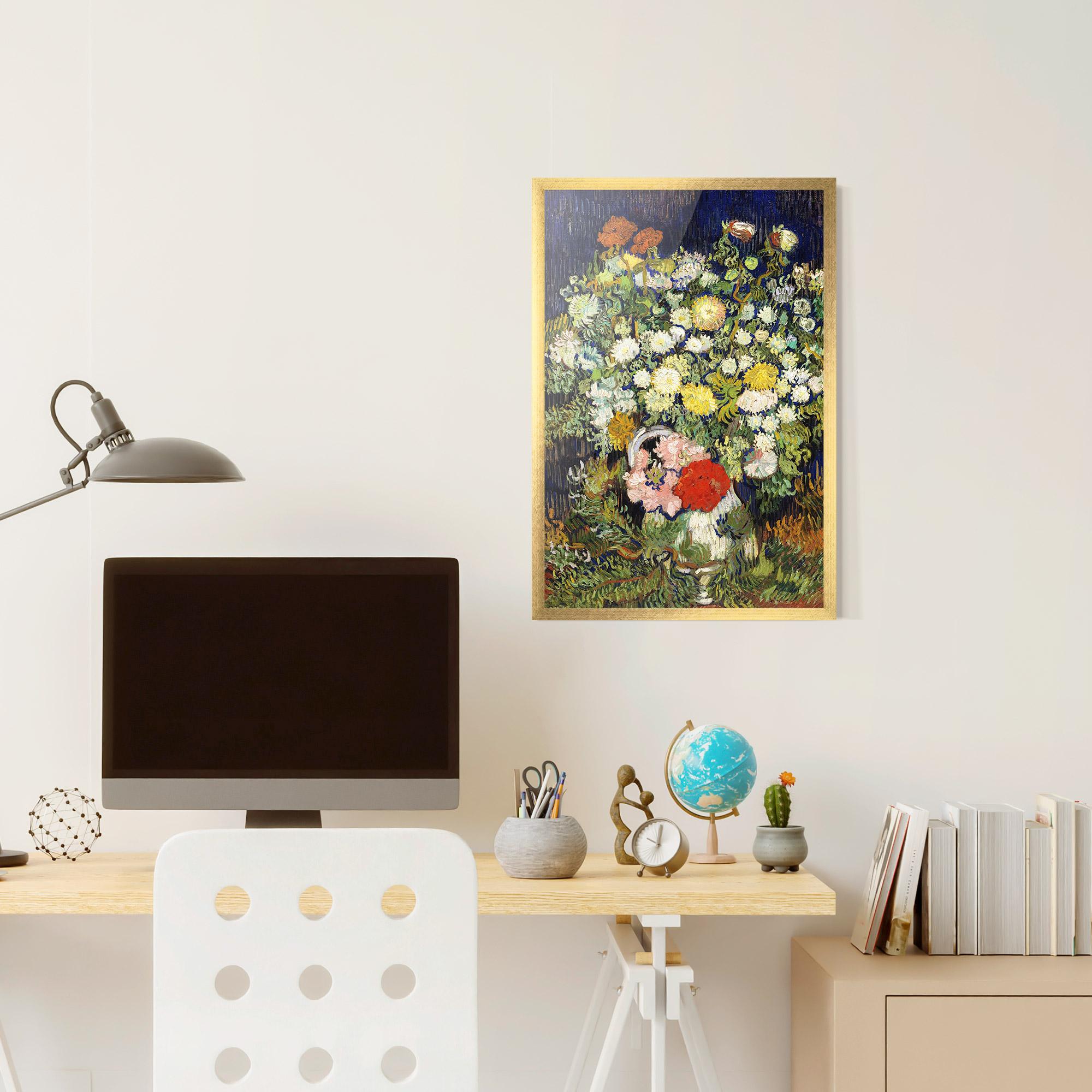 Keretezett Poszter Flowers Van Gogh mockup 6