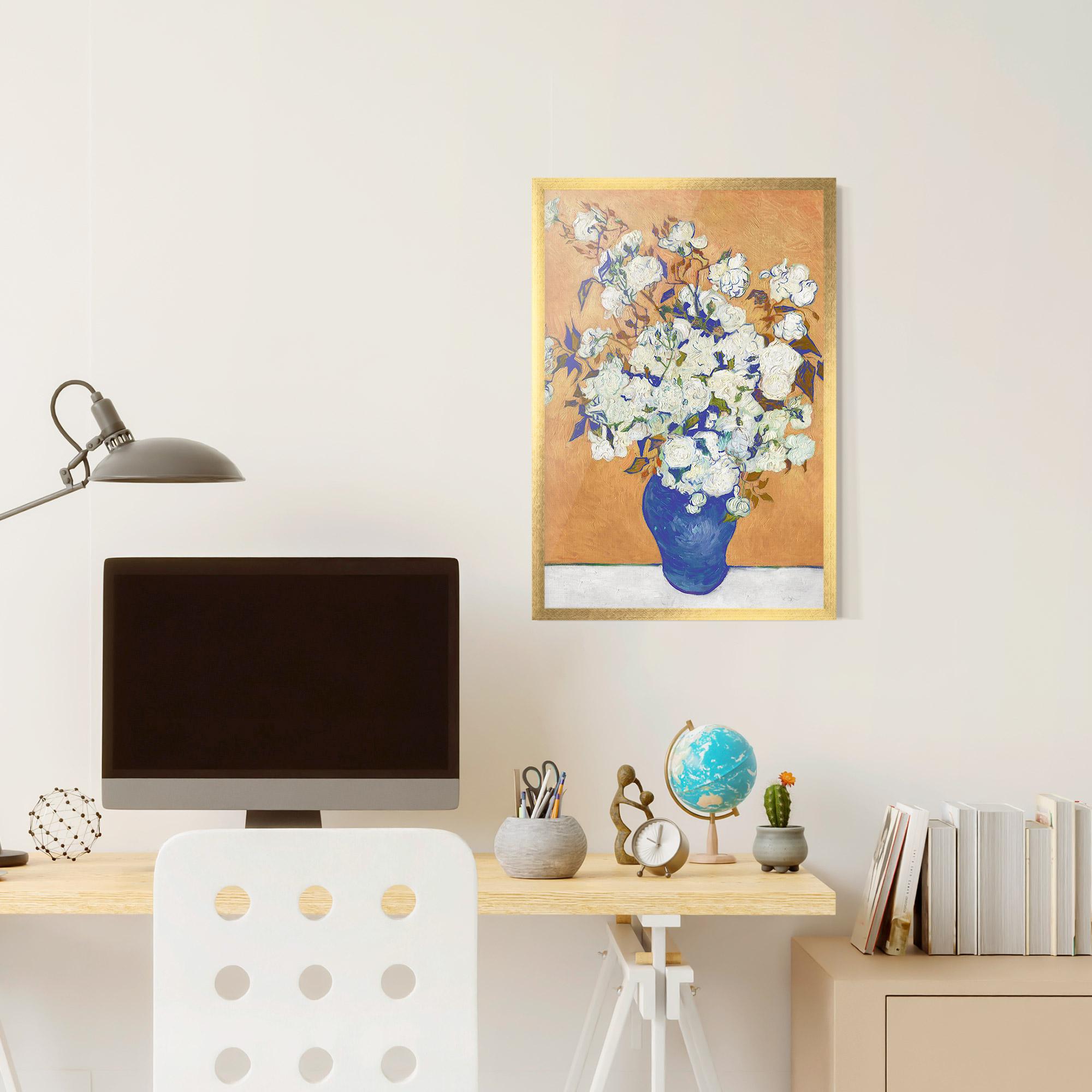 Keretezett Poszter Roses Vintage Art mockup 6