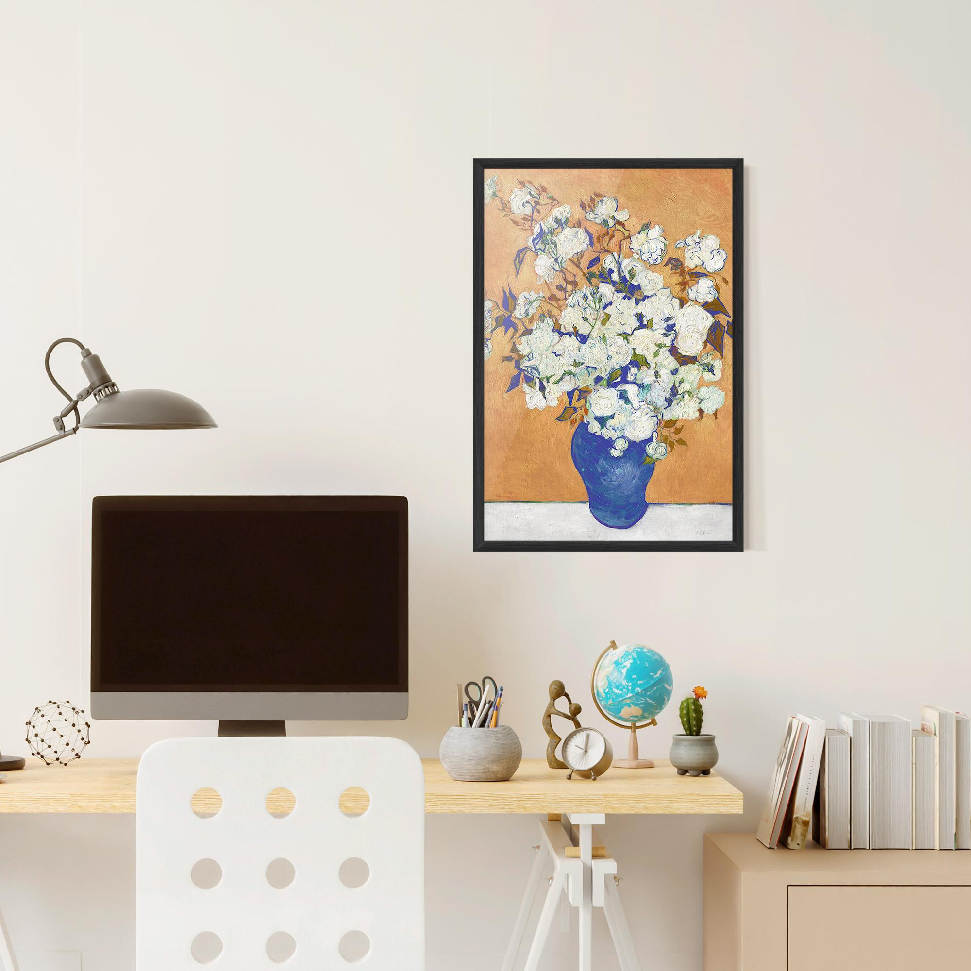 Keretezett Poszter Roses Vintage Art mockup 6