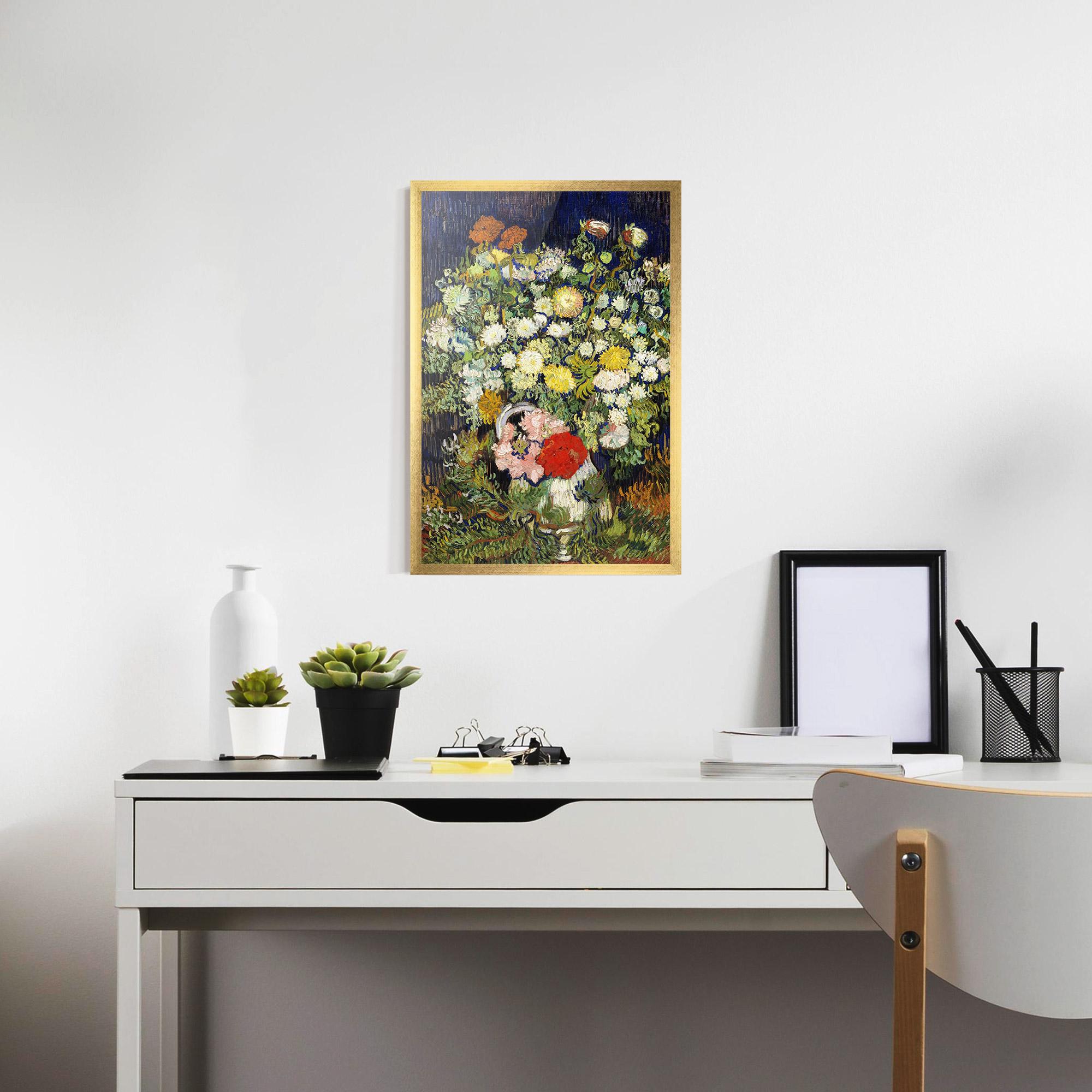 Keretezett Poszter Flowers Van Gogh mockup 7