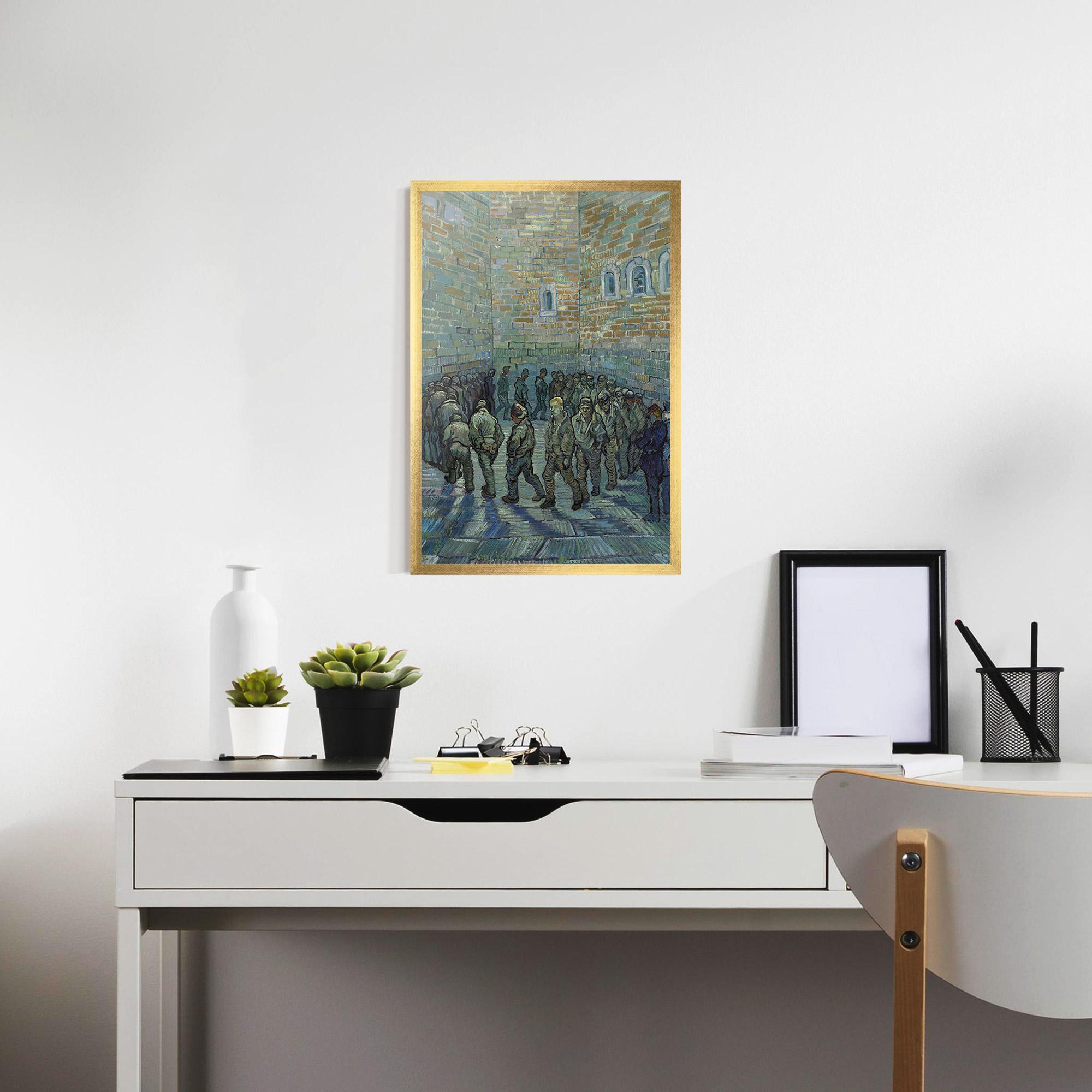 Keretezett Poszter Prisoners Exercising mockup 7