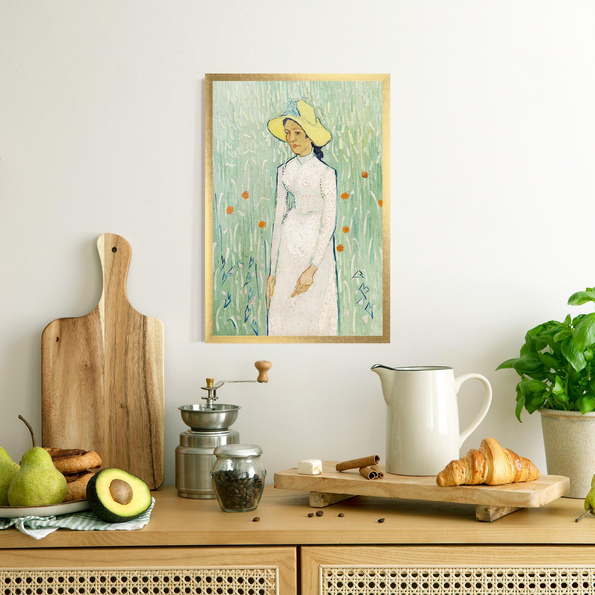 Keretezett Poszter Girl In White mockup 8