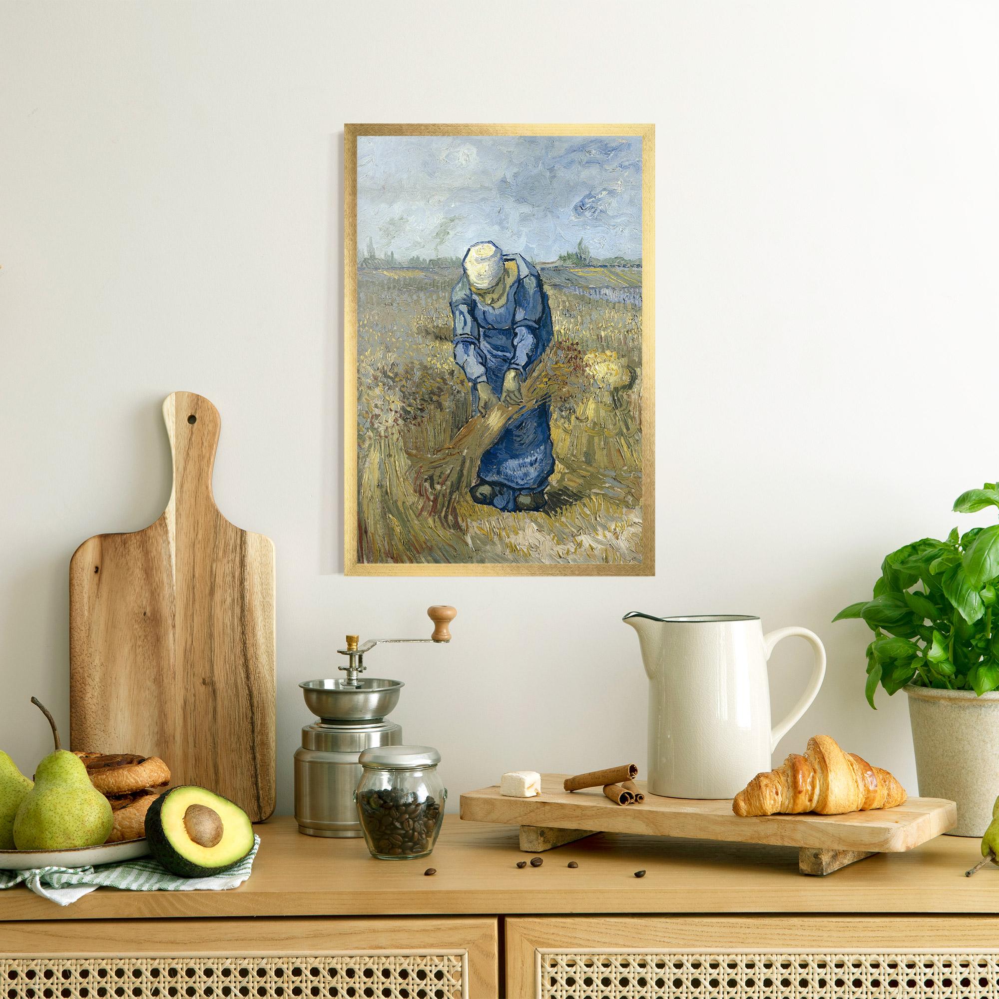 Keretezett Poszter Woman Sheaves mockup 8