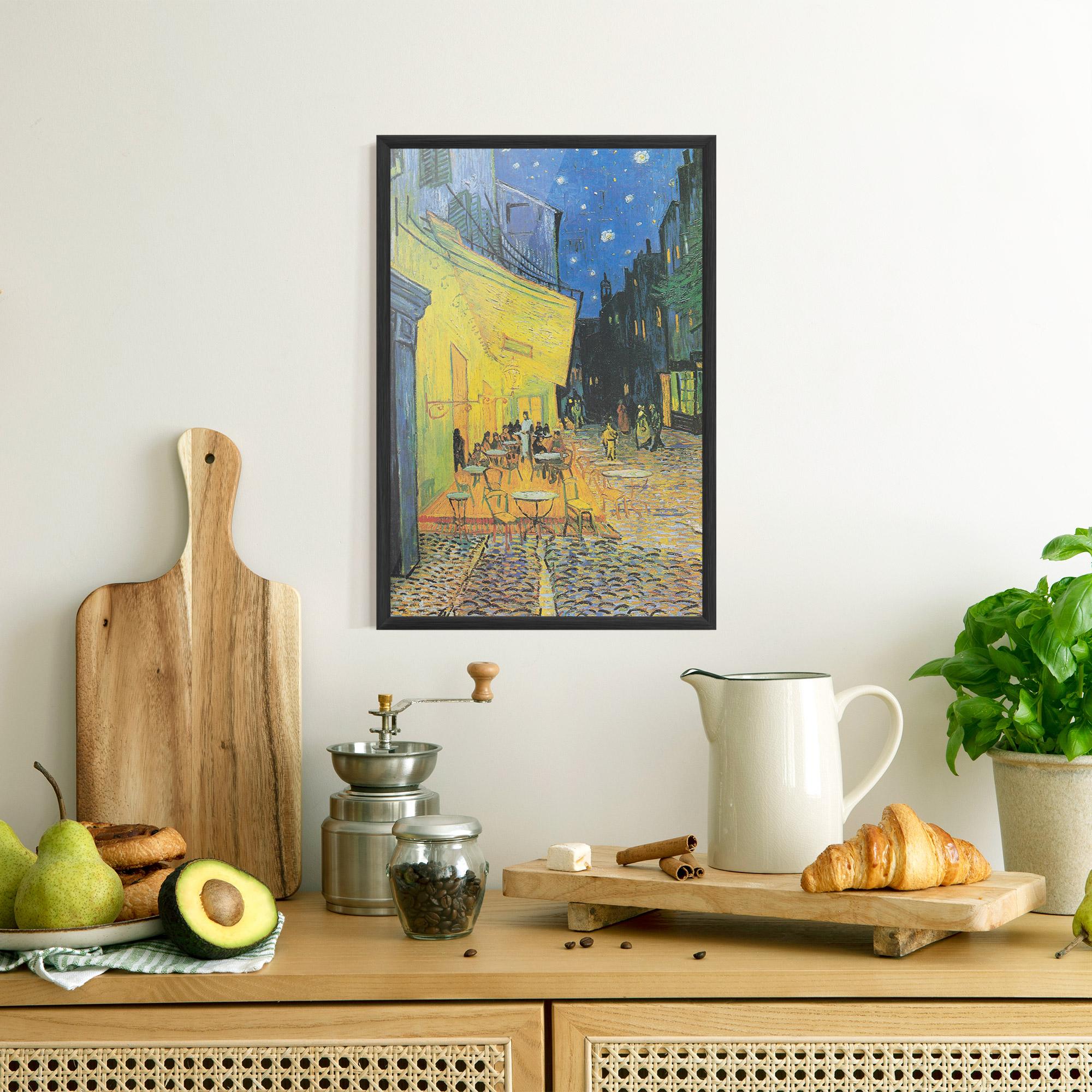 Keretezett Poszter Cafe Terrace At Night mockup 8