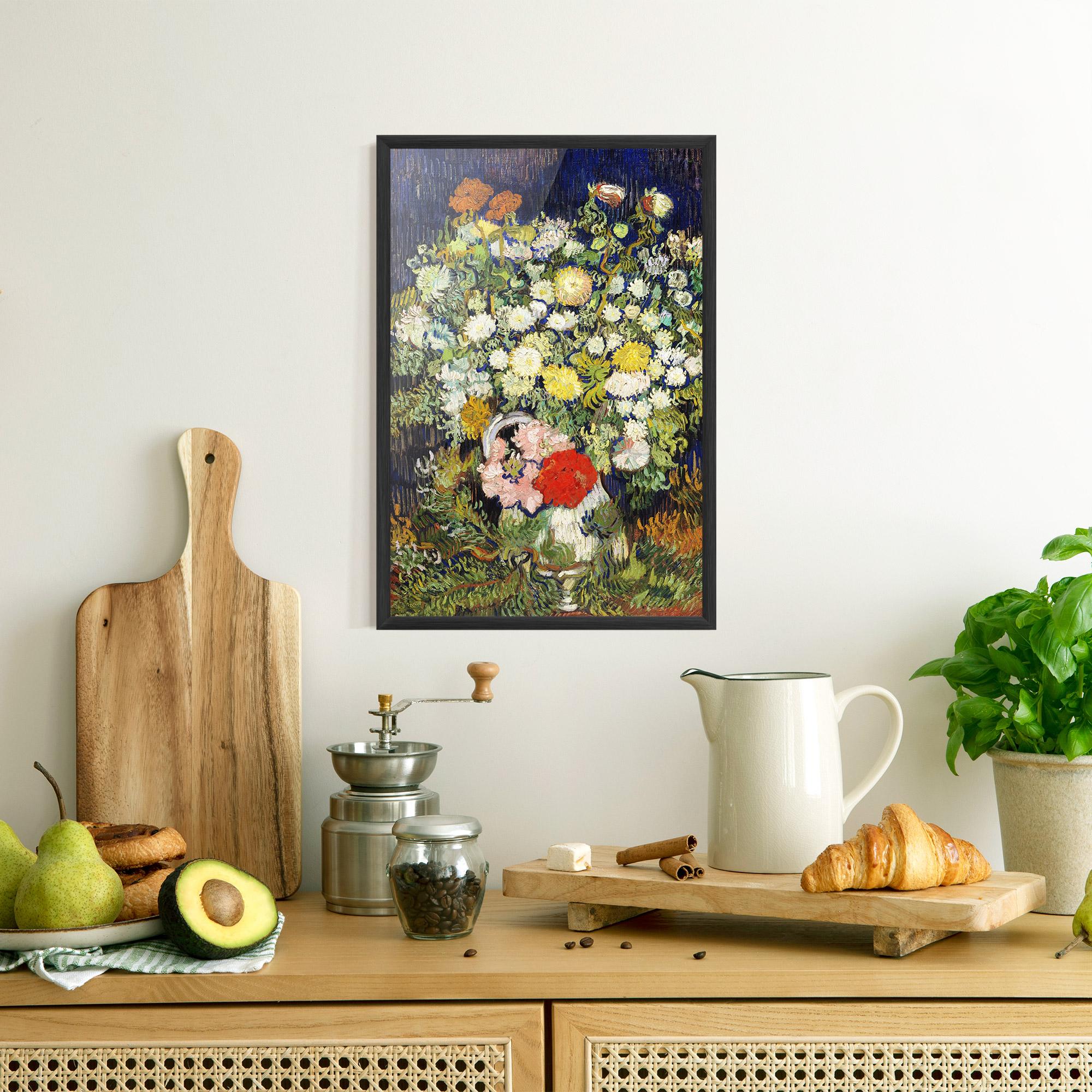 Keretezett Poszter Flowers Van Gogh mockup 8