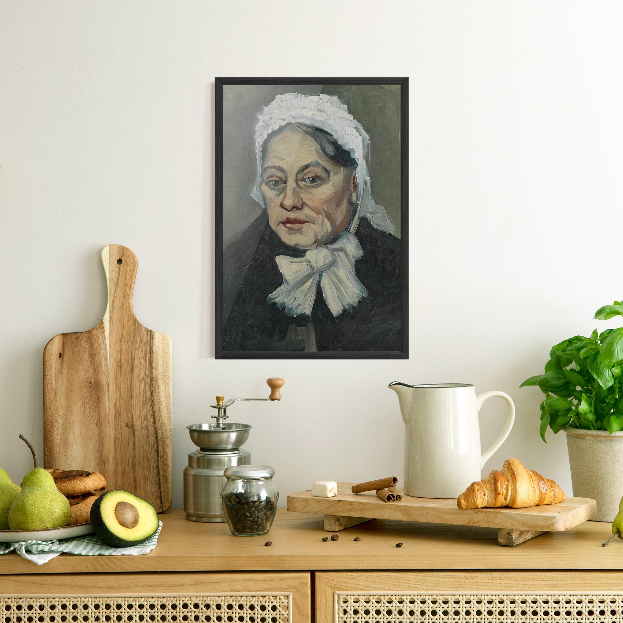 Keretezett Poszter Portret Oude Vrouw mockup 8