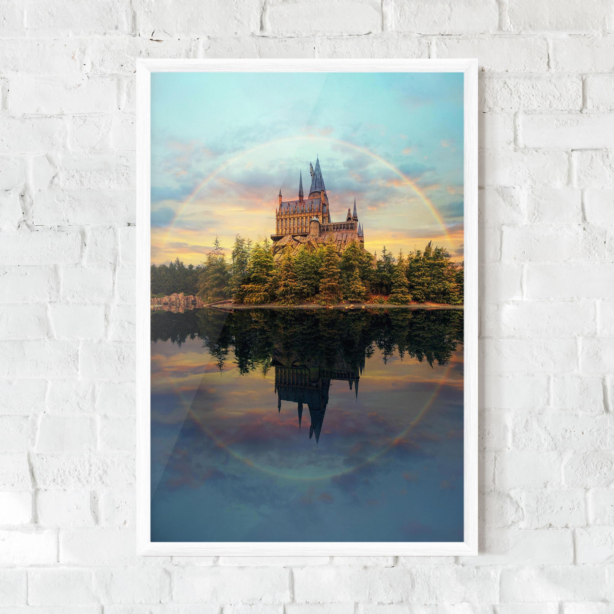 Keretezett Poszter Hogwarts Castle mockup 0