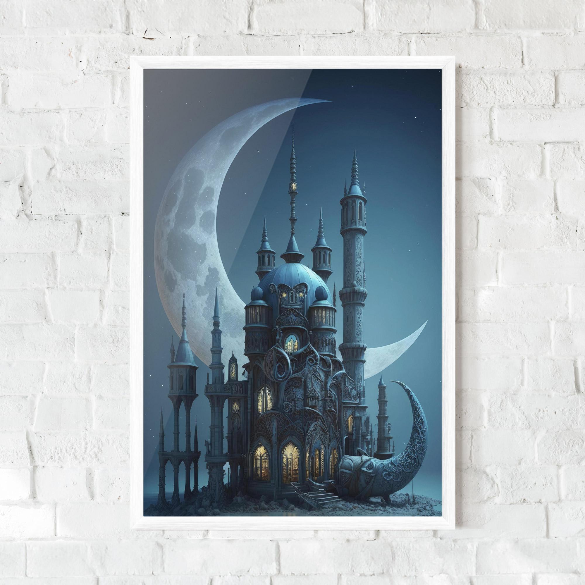 Keretezett Poszter Mosque Moon mockup 0