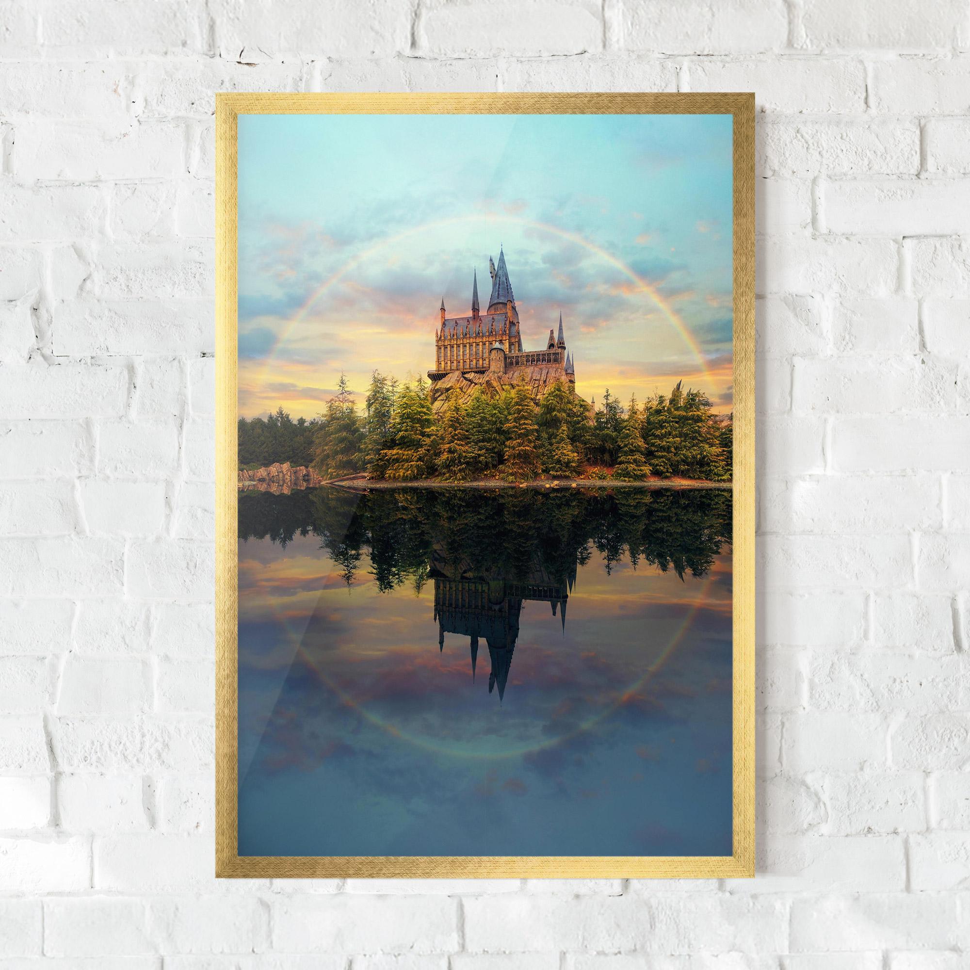Keretezett Poszter Hogwarts Castle mockup 0