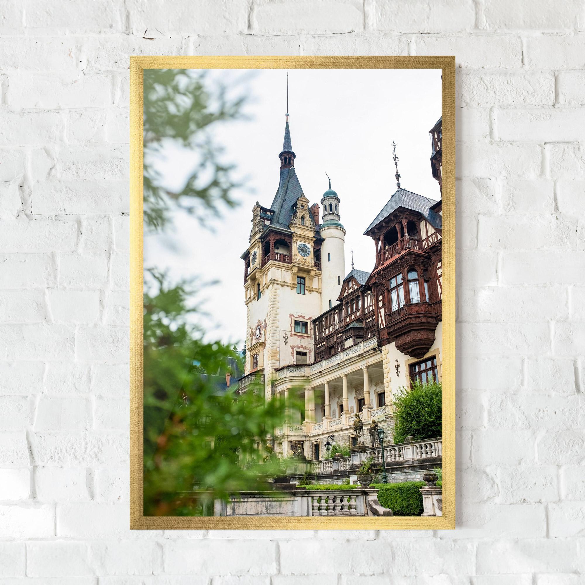 Keretezett Poszter Peles Castle Romania mockup 0