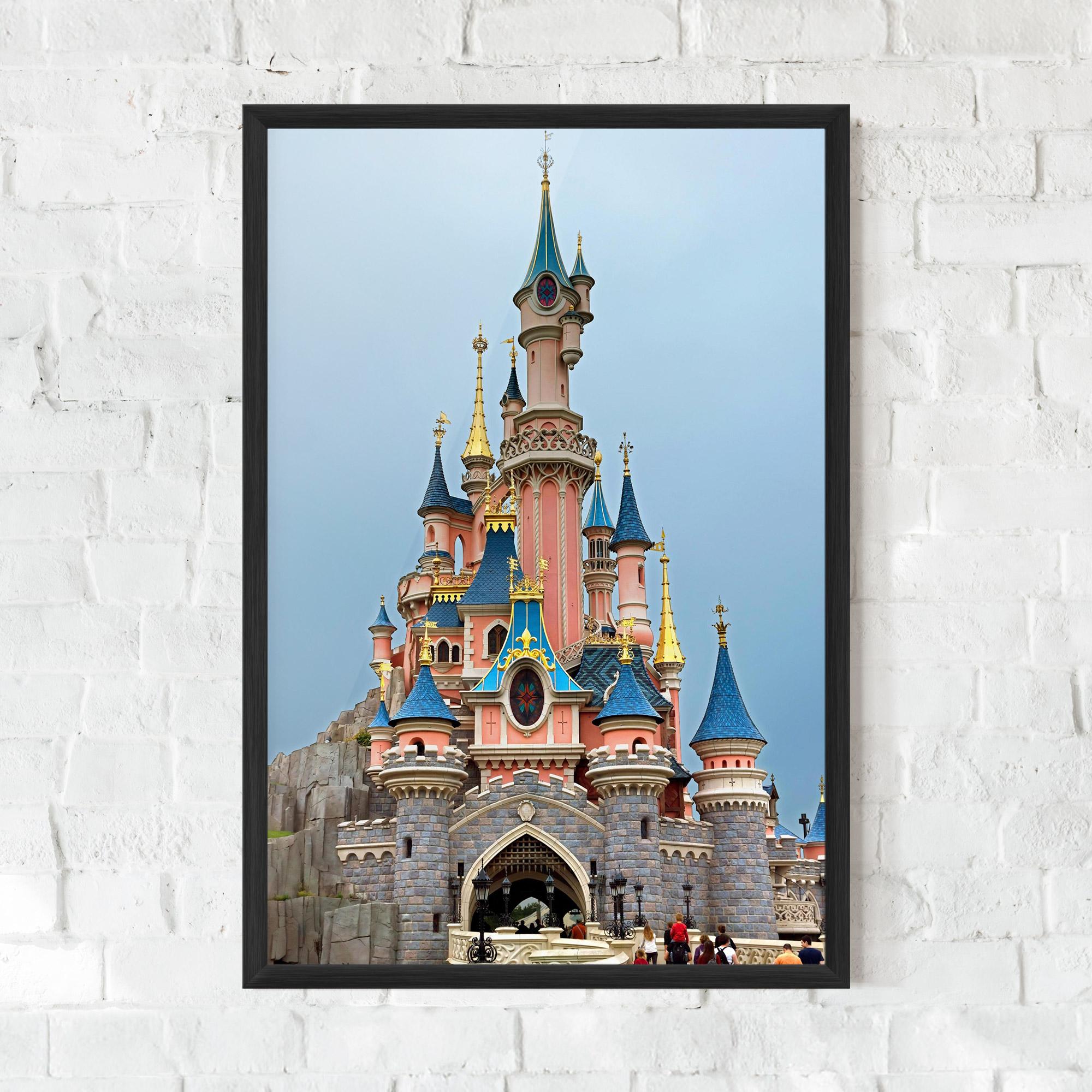 Keretezett Poszter Disneyland Castle mockup 0