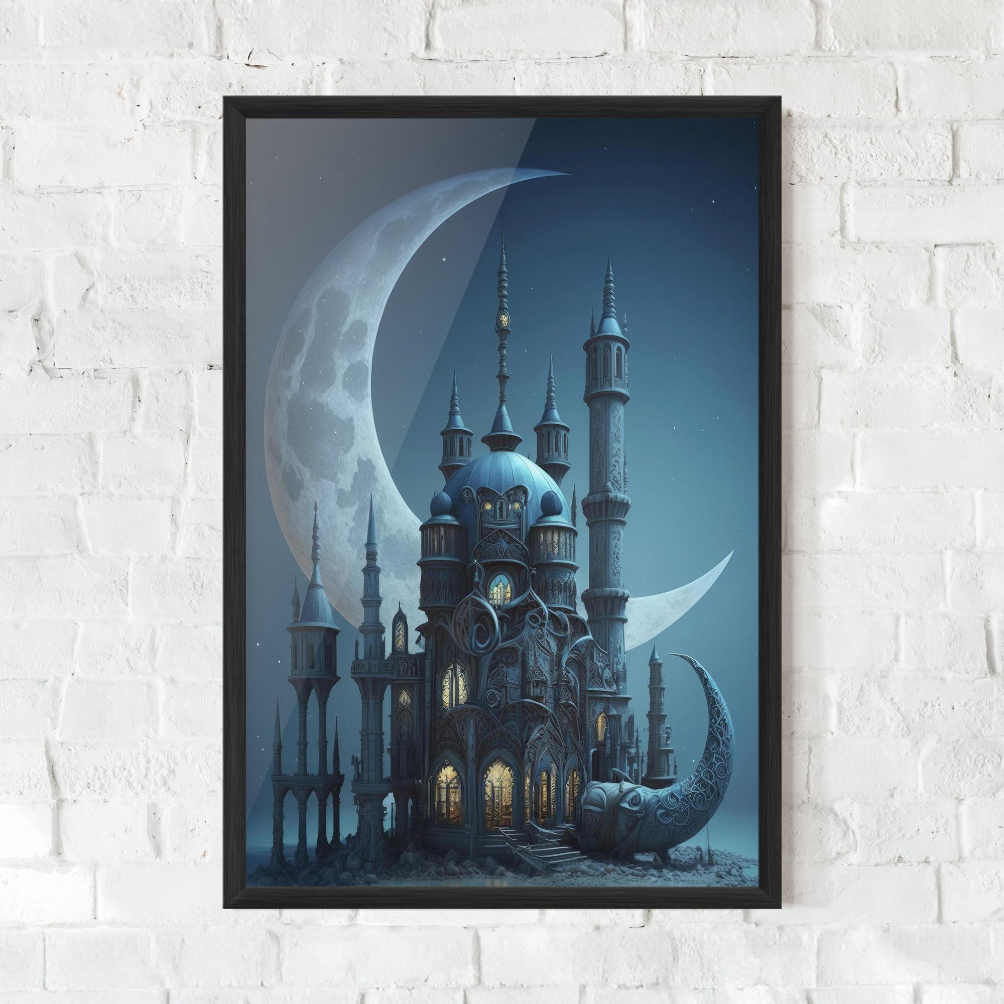 Keretezett Poszter Mosque Moon mockup 0