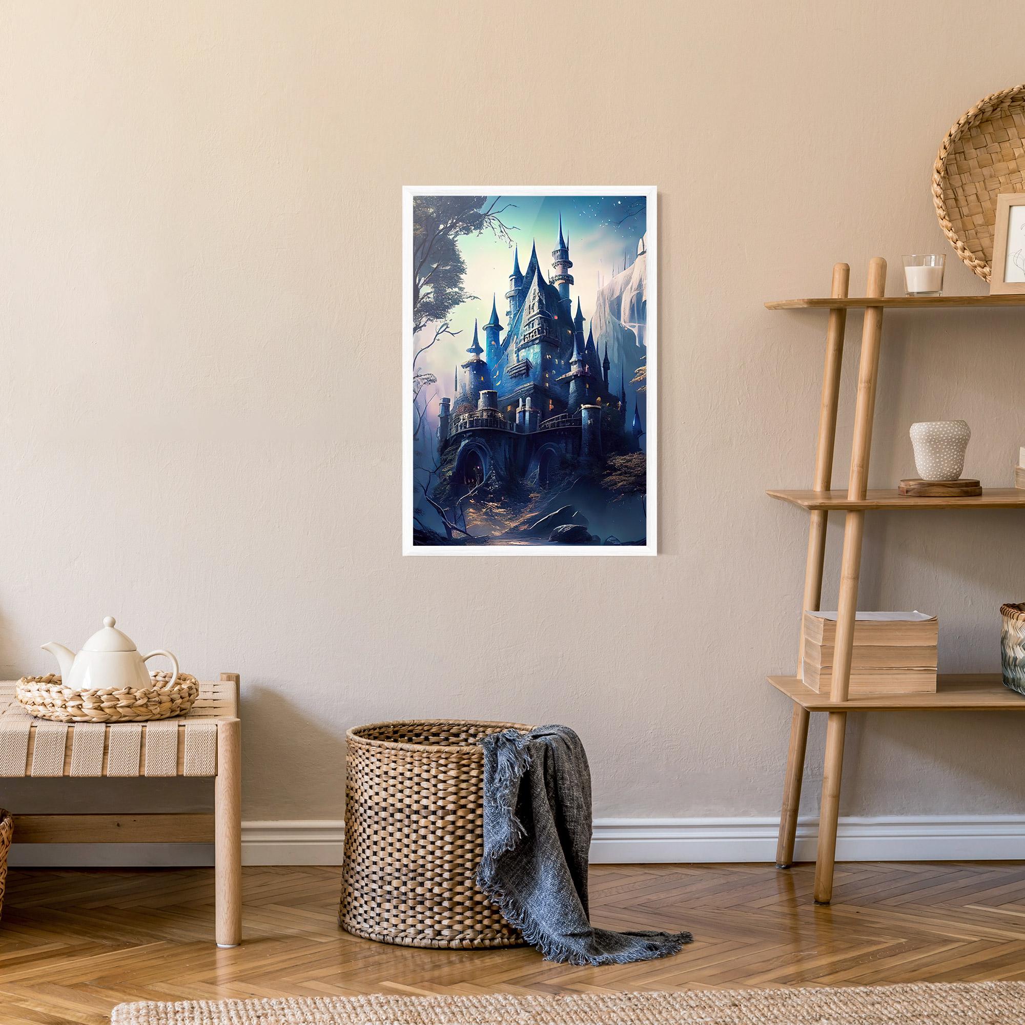 Keretezett Poszter Blue Art Castle mockup 9