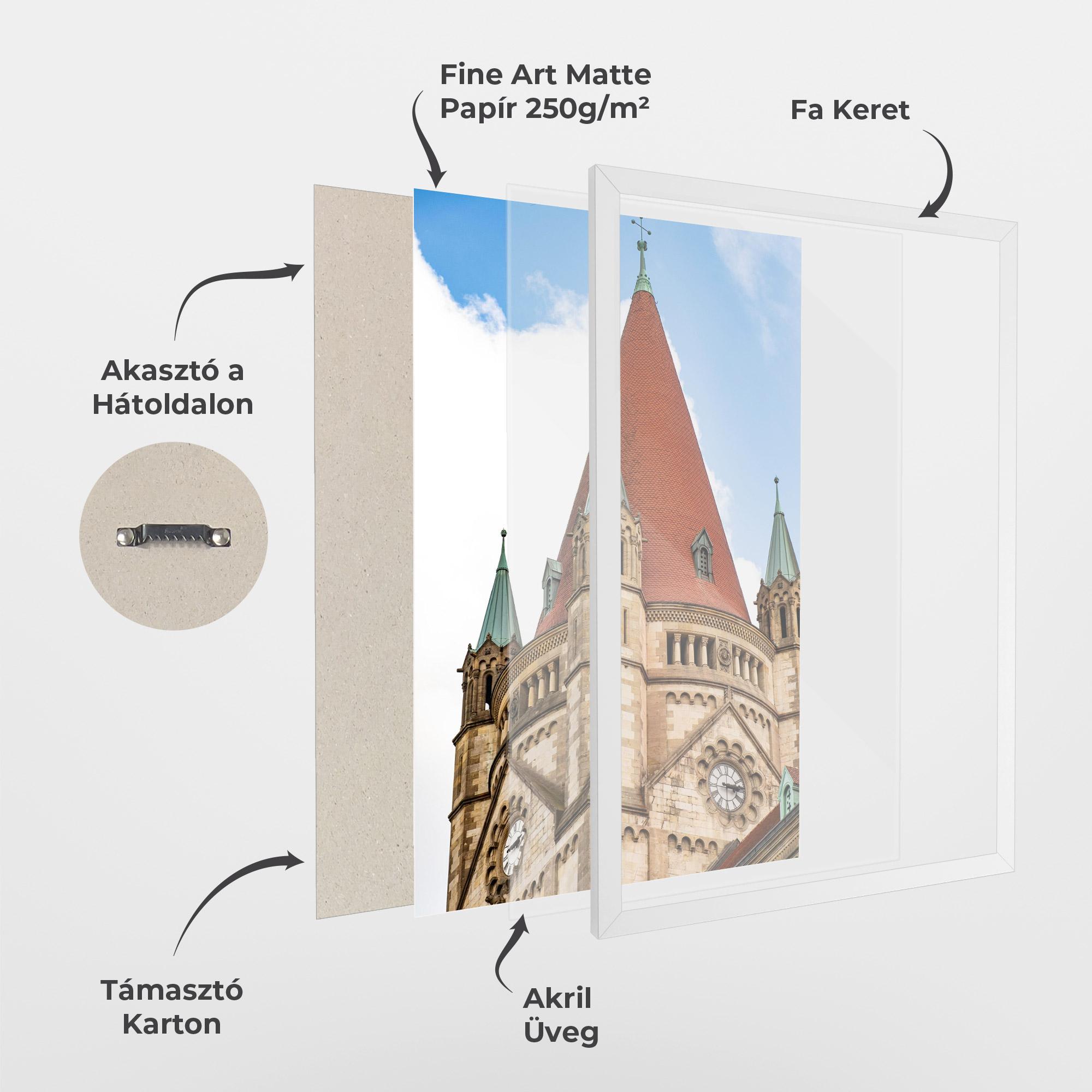 Keretezett Poszter Church Vienna mockup 1