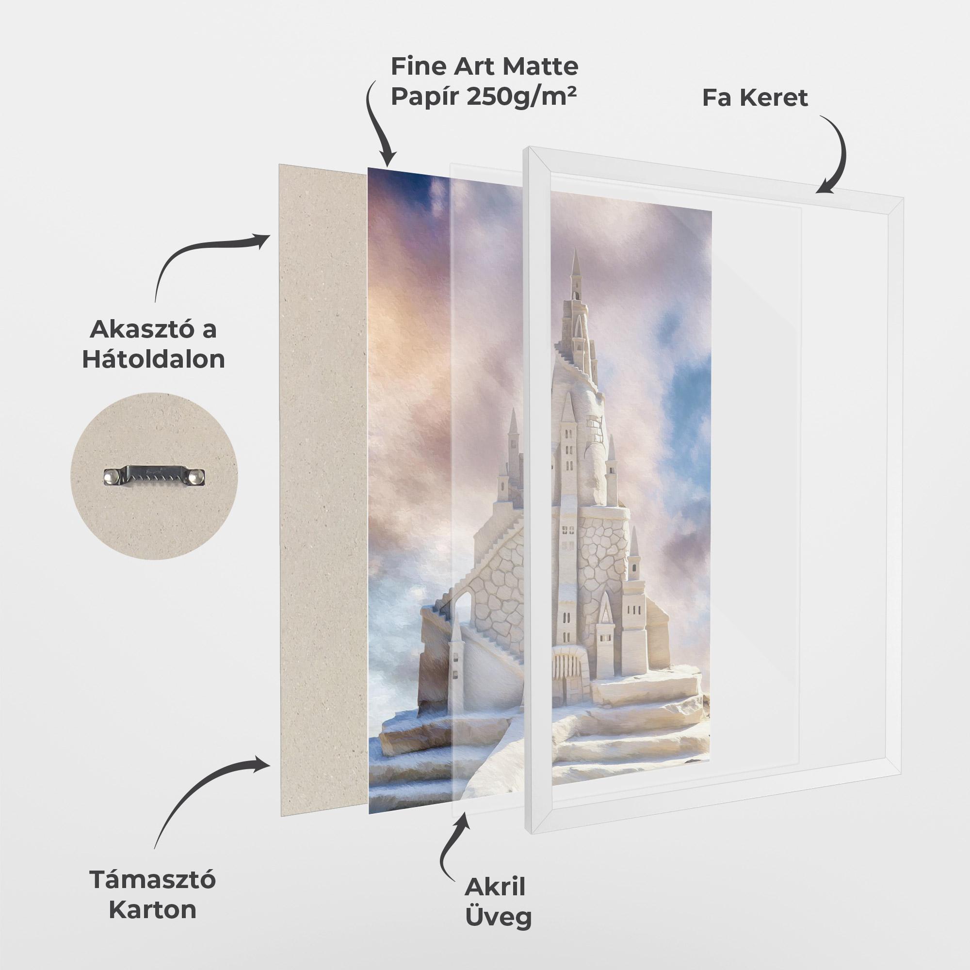 Keretezett Poszter Cream Castle mockup 1