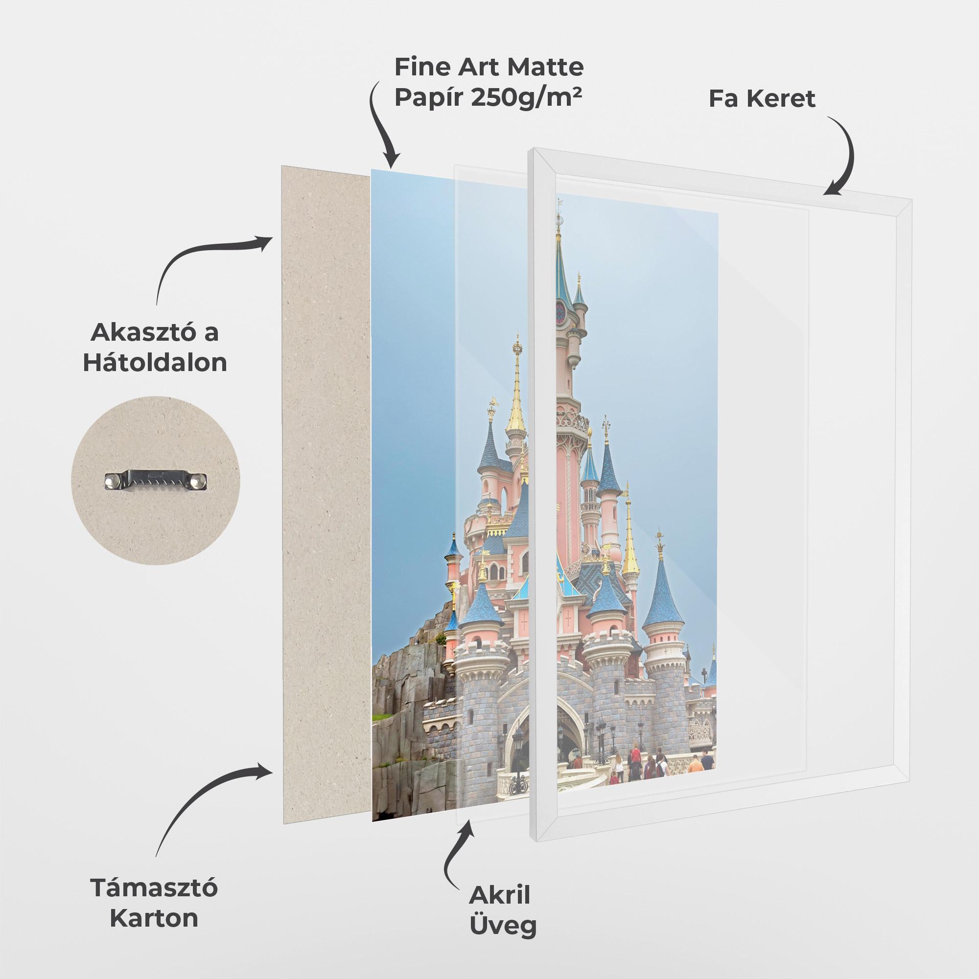 Keretezett Poszter Disneyland Castle mockup 1