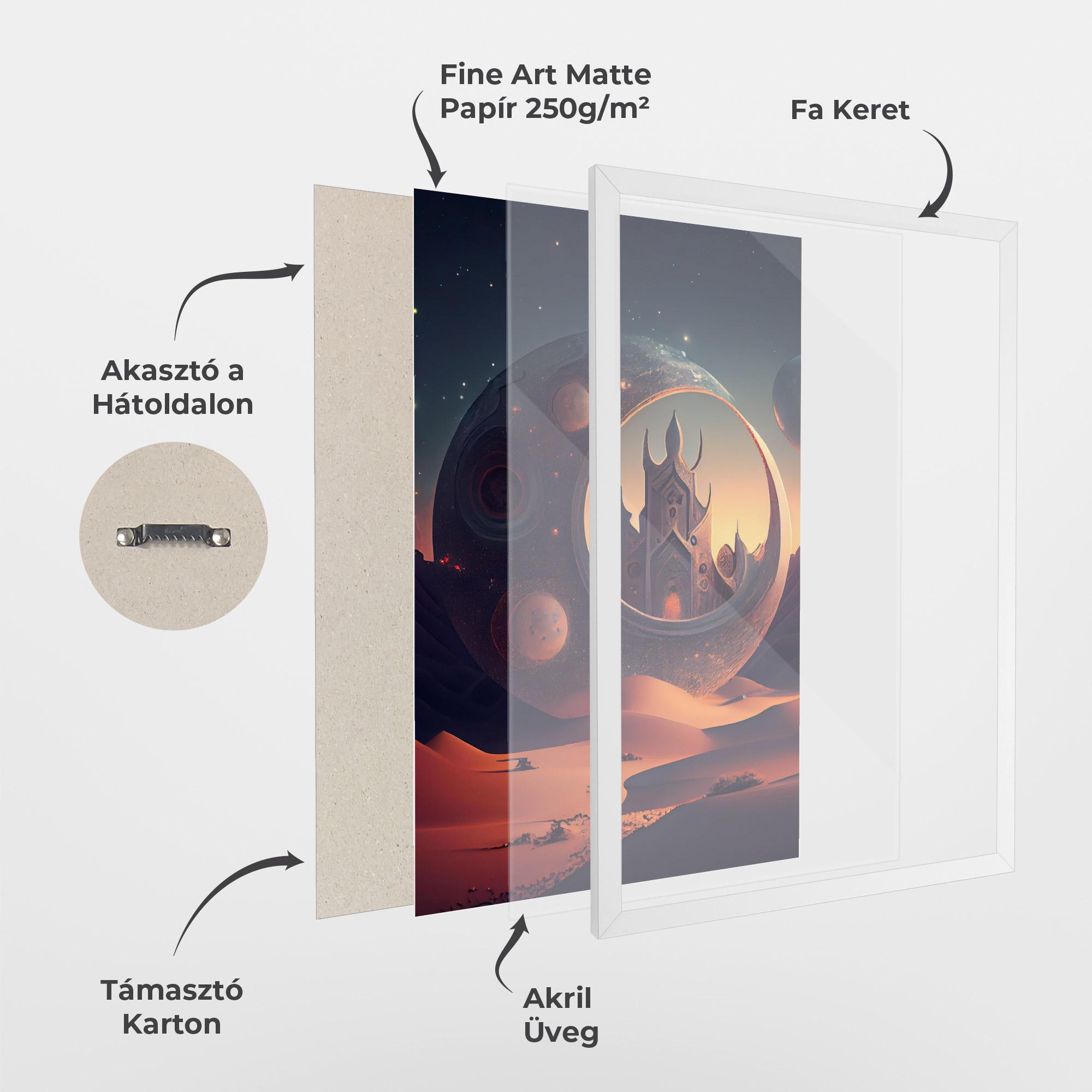 Keretezett Poszter Fantasy Desert Castle mockup 1