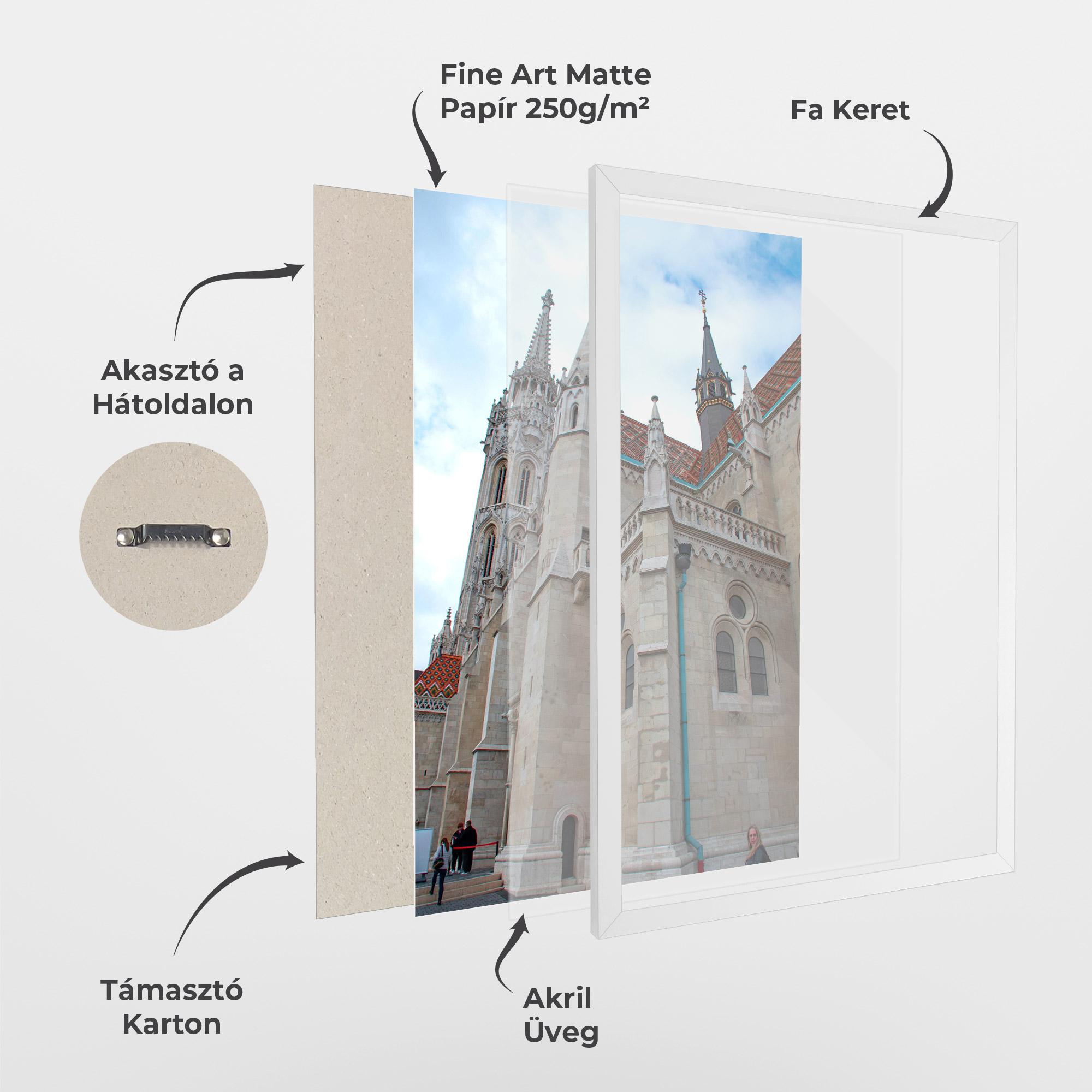 Keretezett Poszter Old Building mockup 1