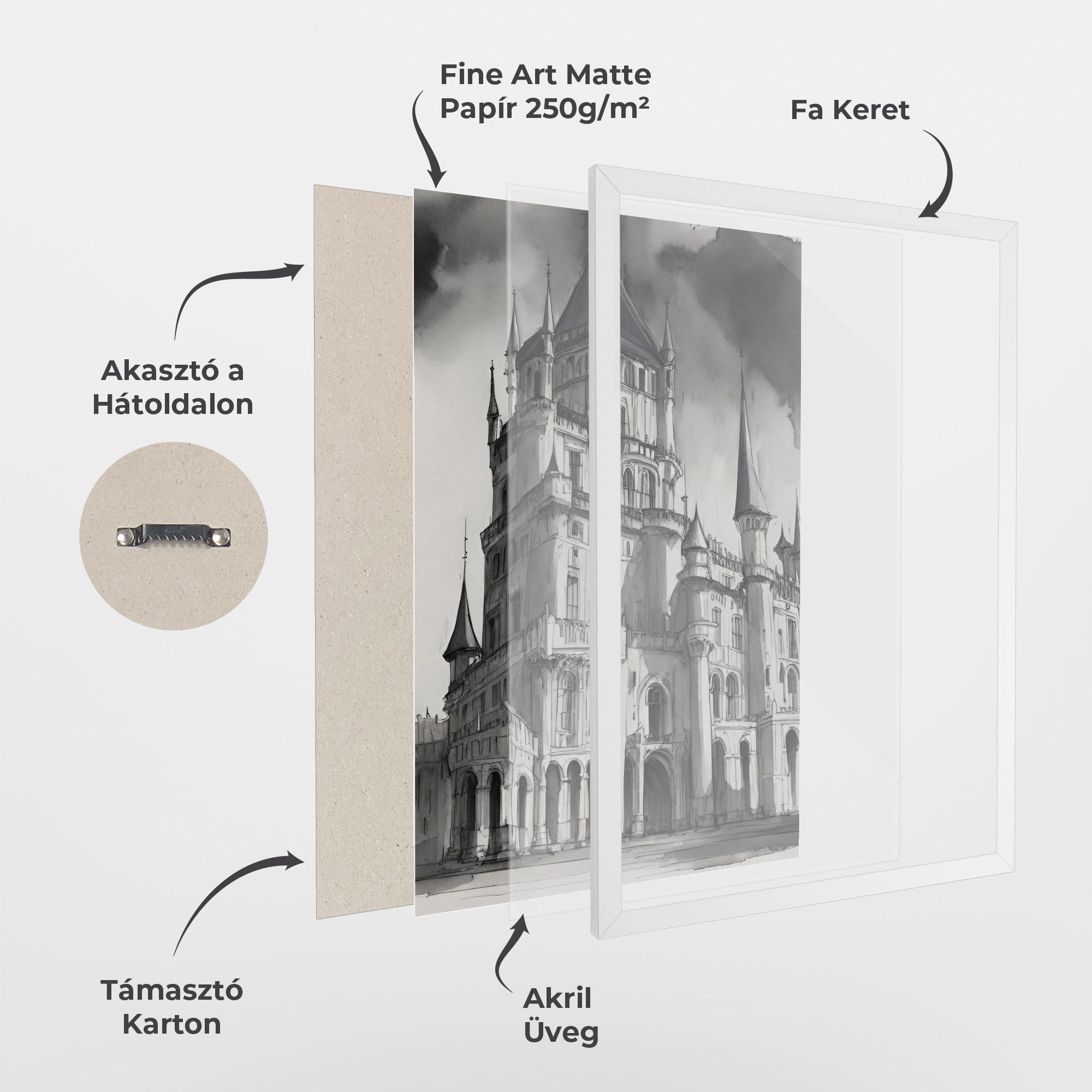 Keretezett Poszter Palace Versailles mockup 1