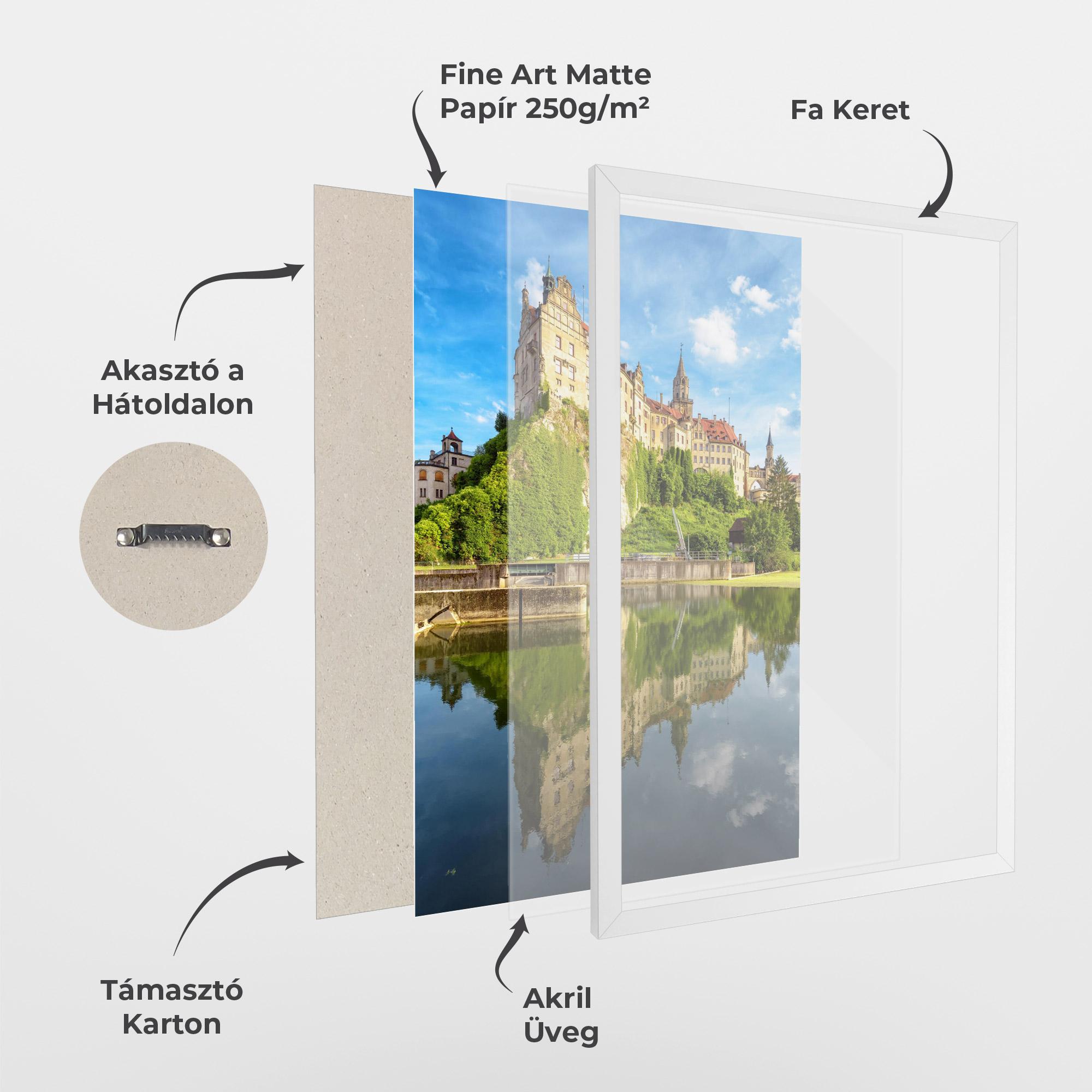 Keretezett Poszter Sigmaringen Castle Germany mockup 1