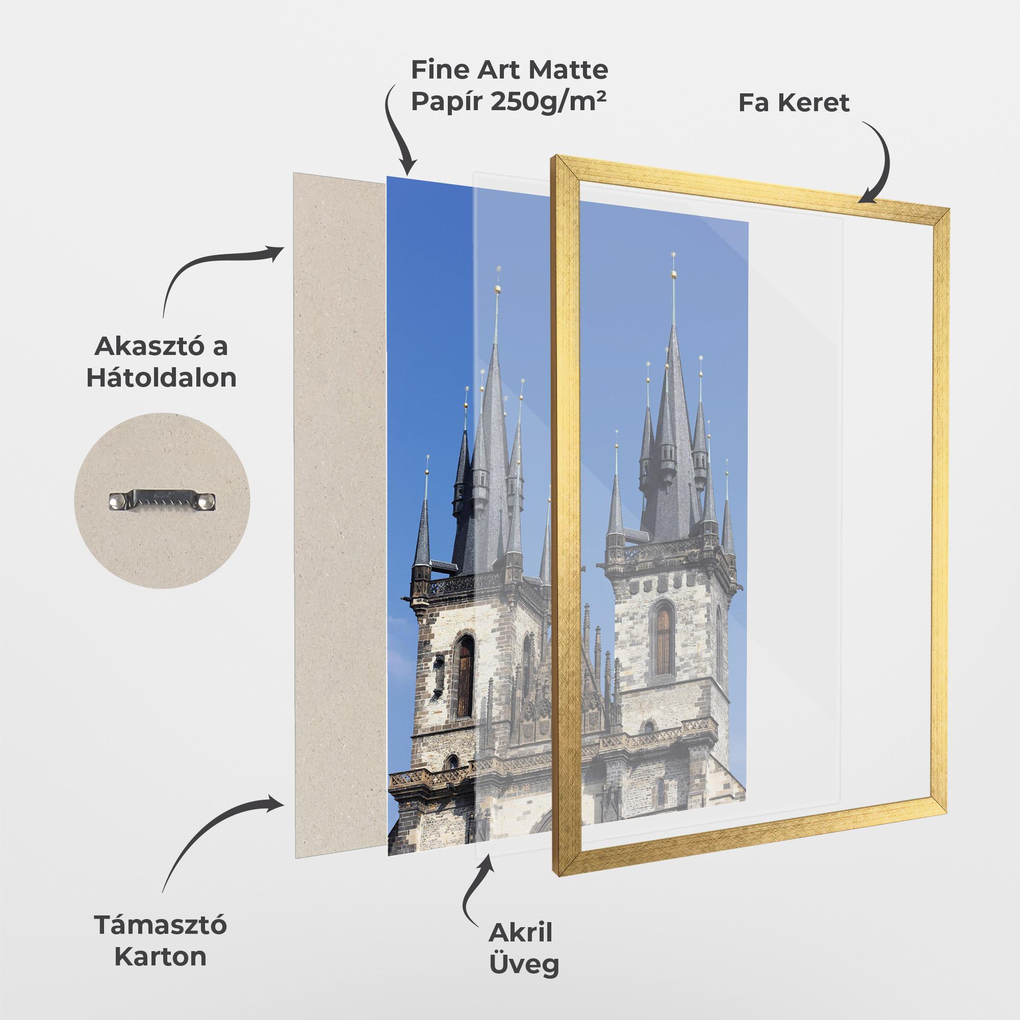 Keretezett Poszter Bohemian Church mockup 1