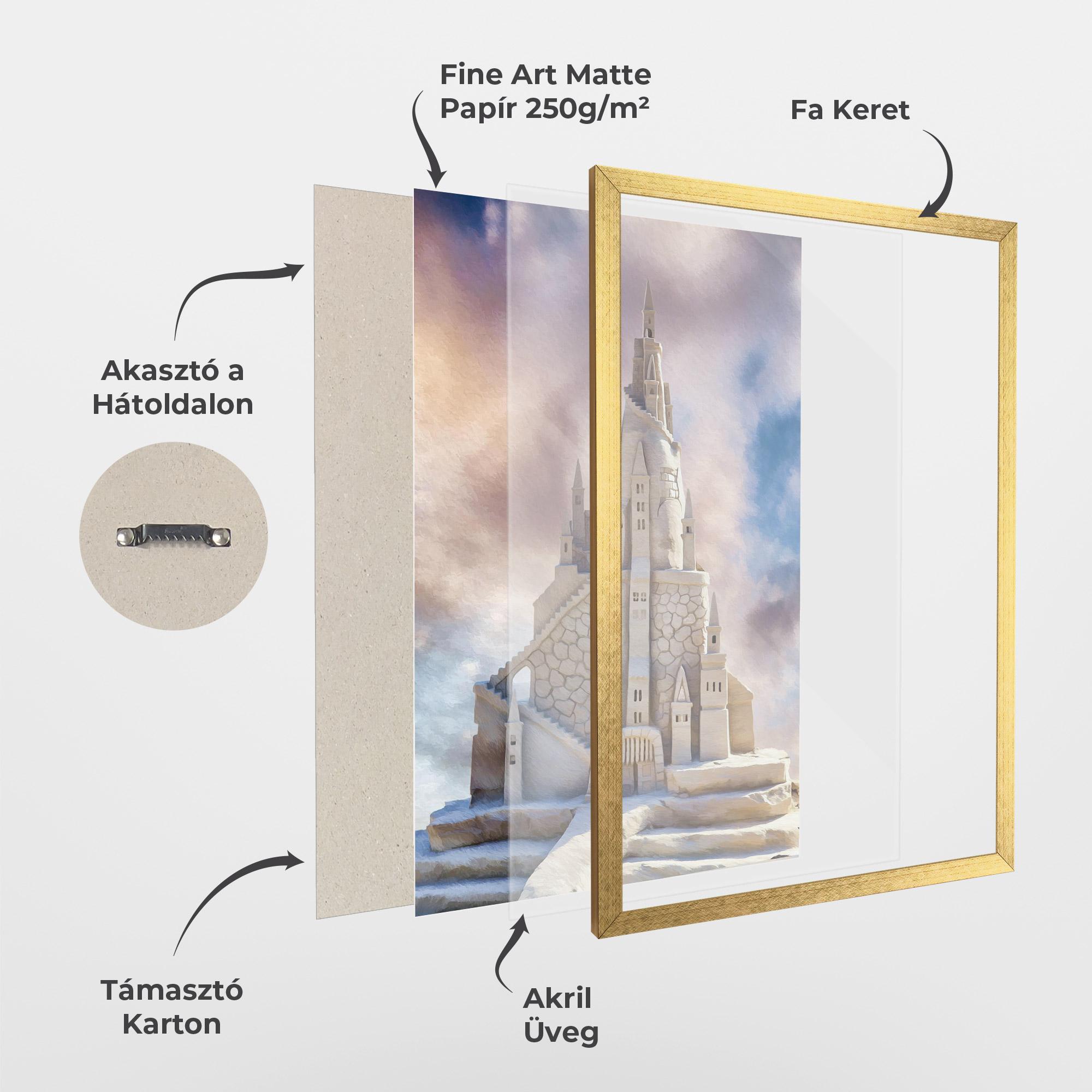 Keretezett Poszter Cream Castle mockup 1