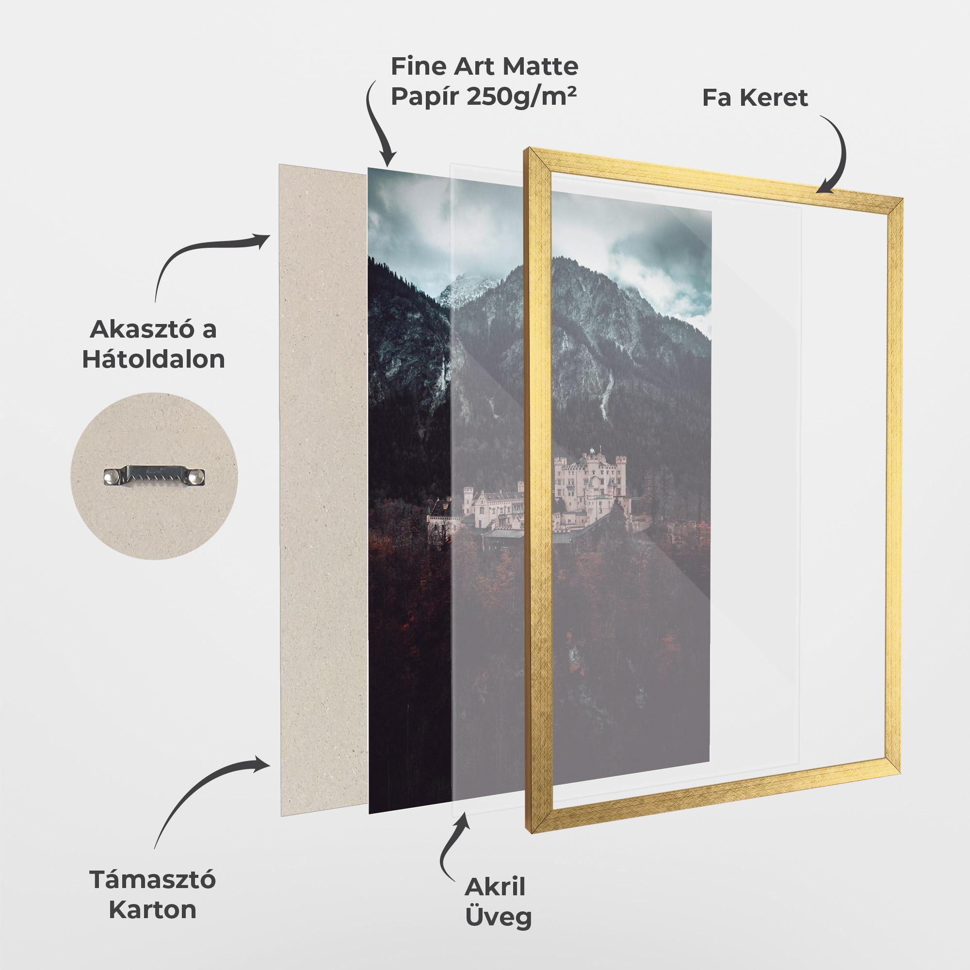 Keretezett Poszter Forest Castle mockup 1