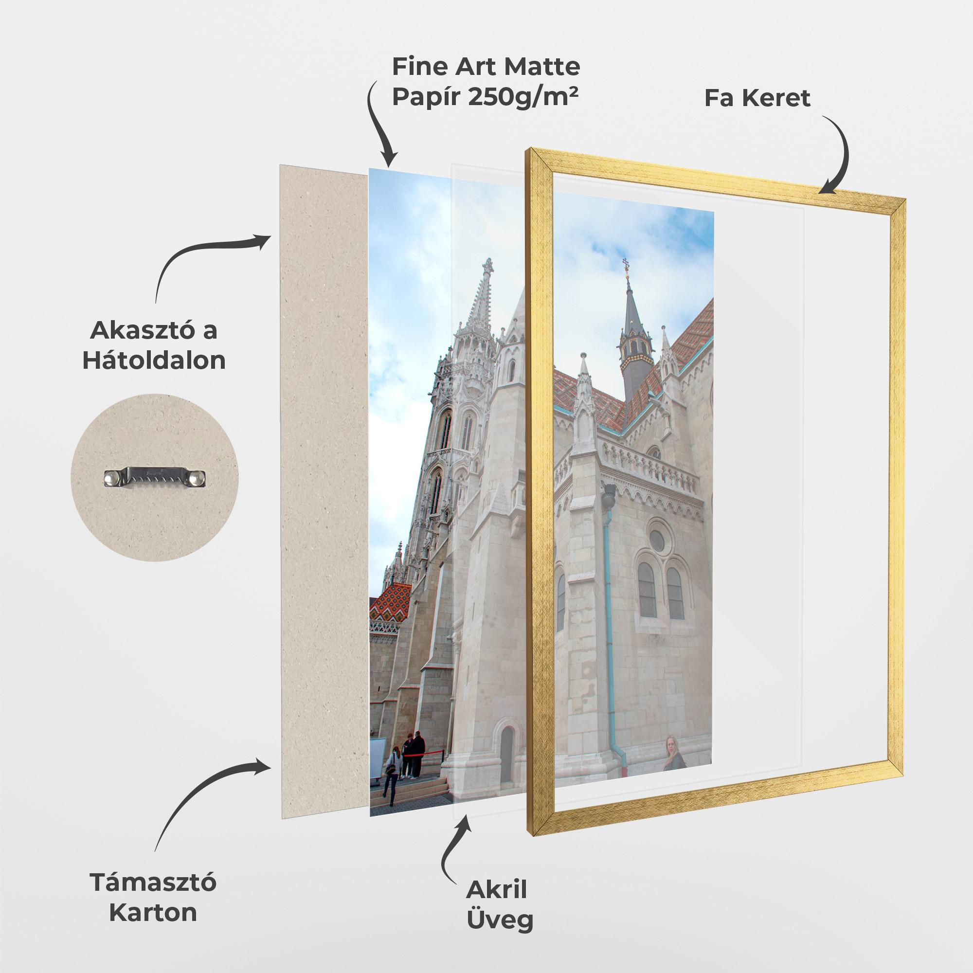 Keretezett Poszter Old Building mockup 1