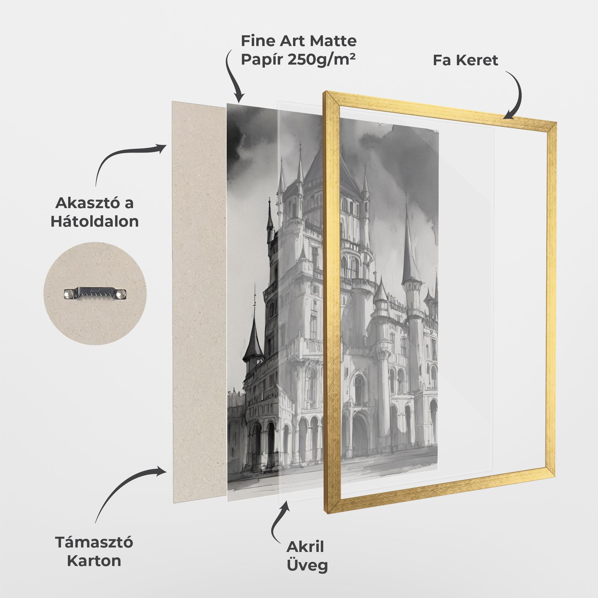 Keretezett Poszter Palace Versailles mockup 1