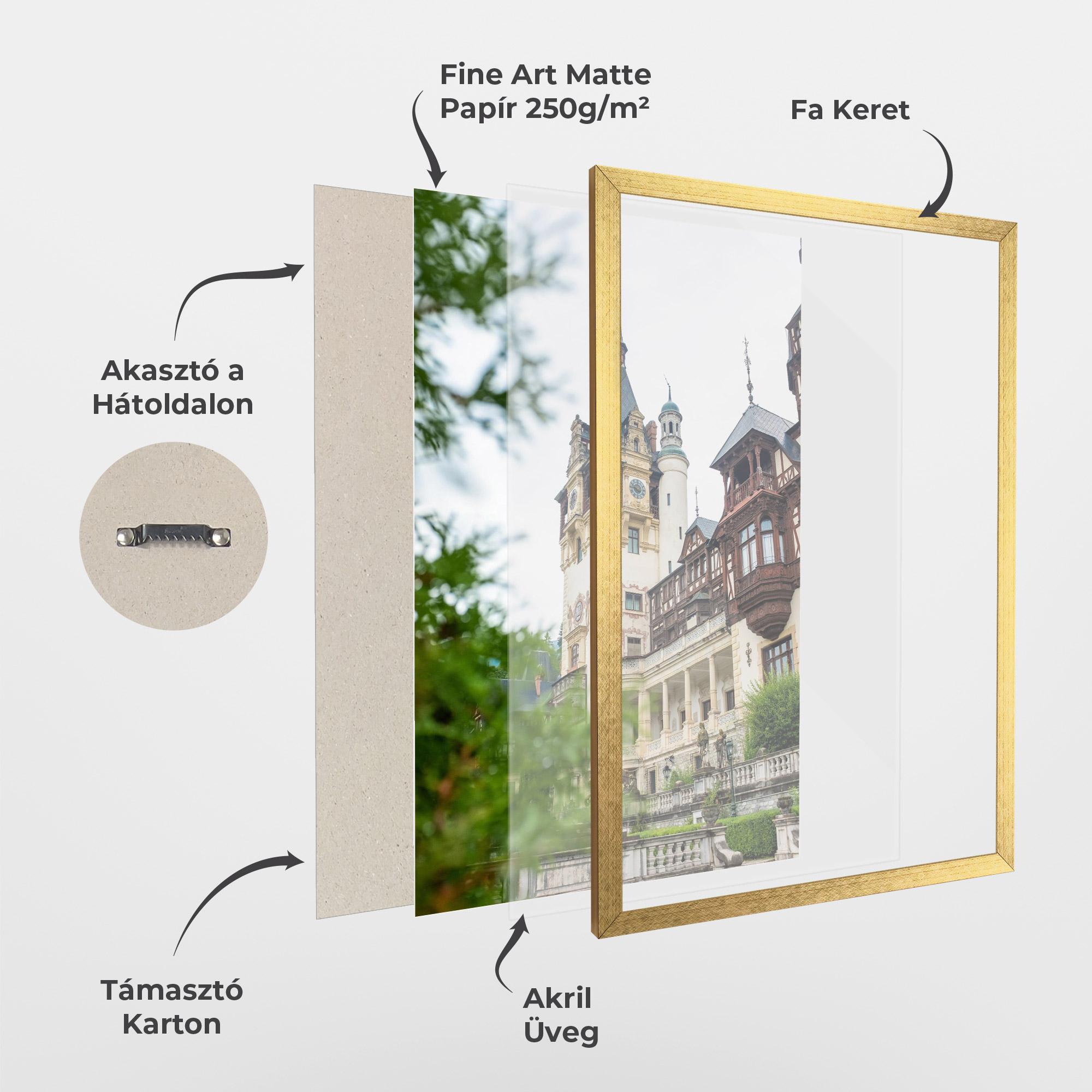 Keretezett Poszter Peles Castle Romania mockup 1