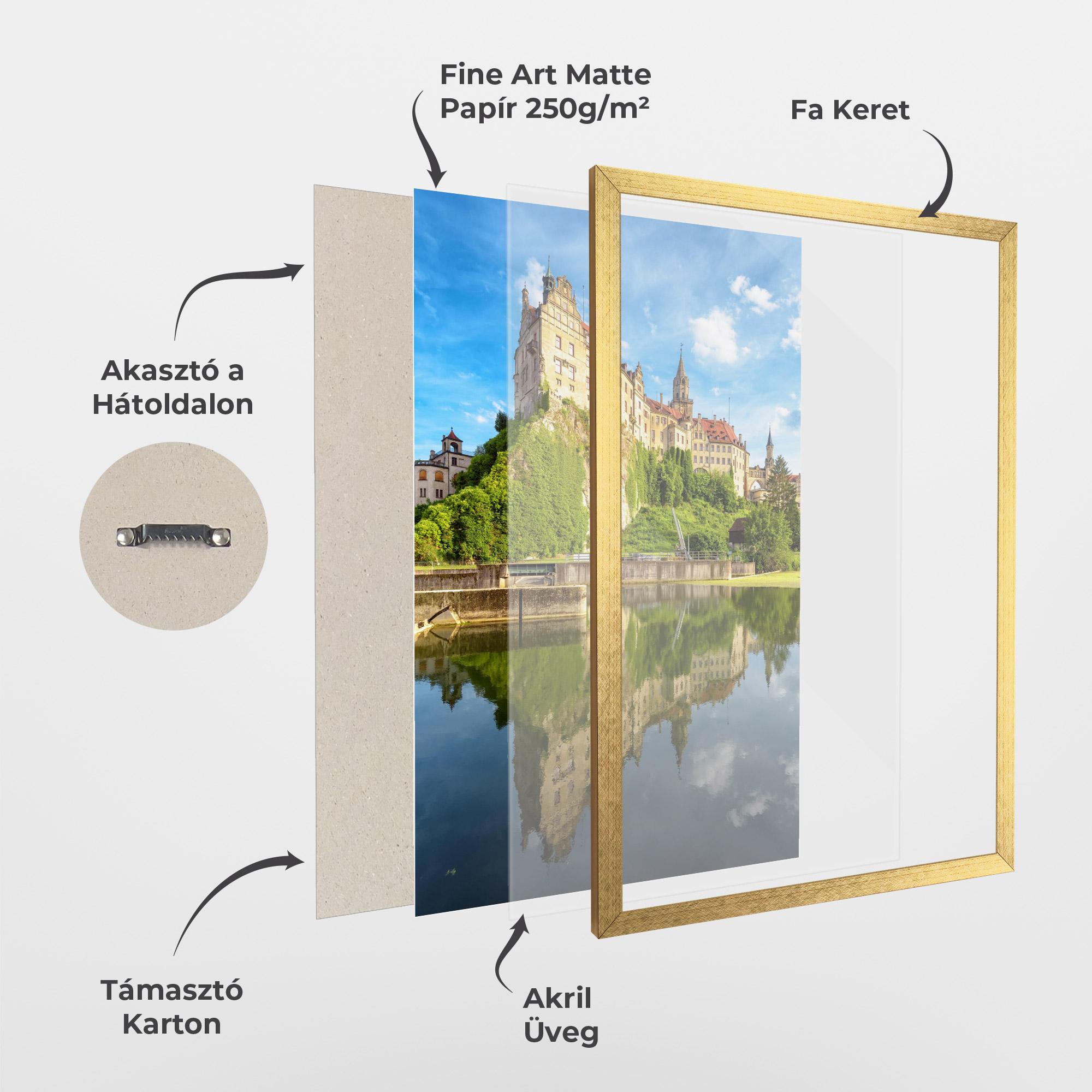 Keretezett Poszter Sigmaringen Castle Germany mockup 1