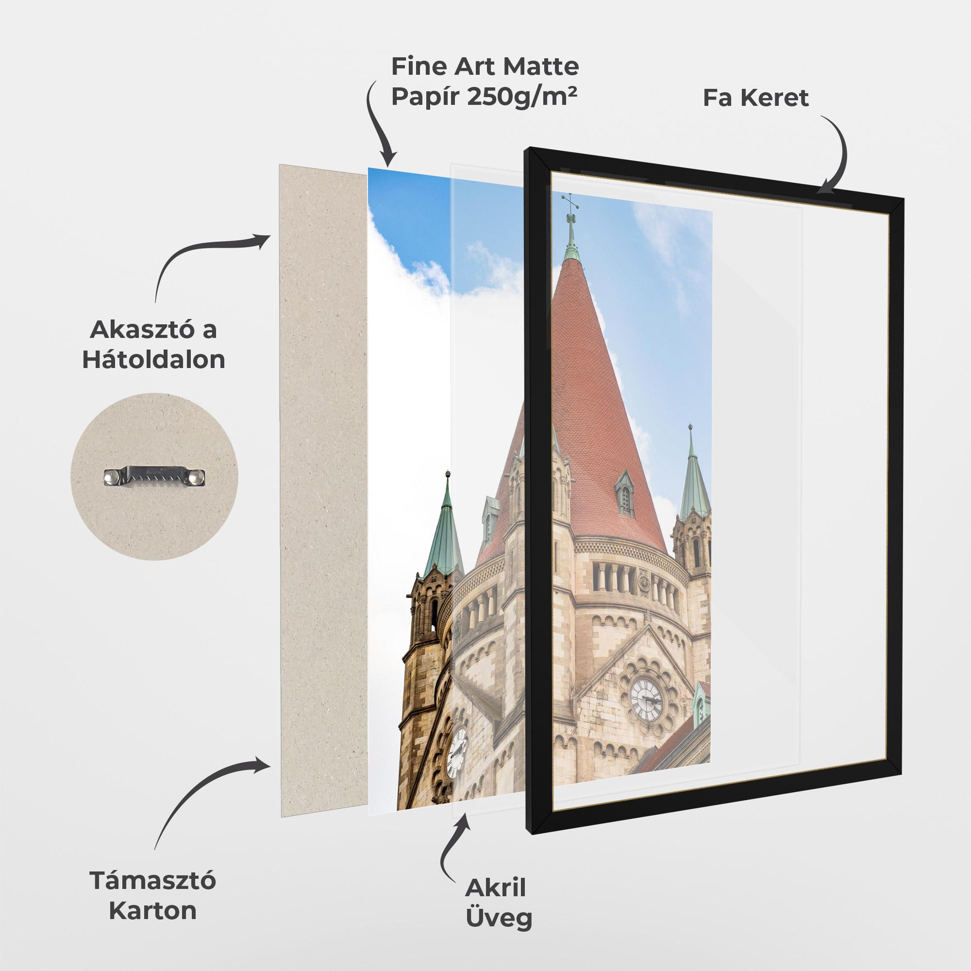 Keretezett Poszter Church Vienna mockup 1