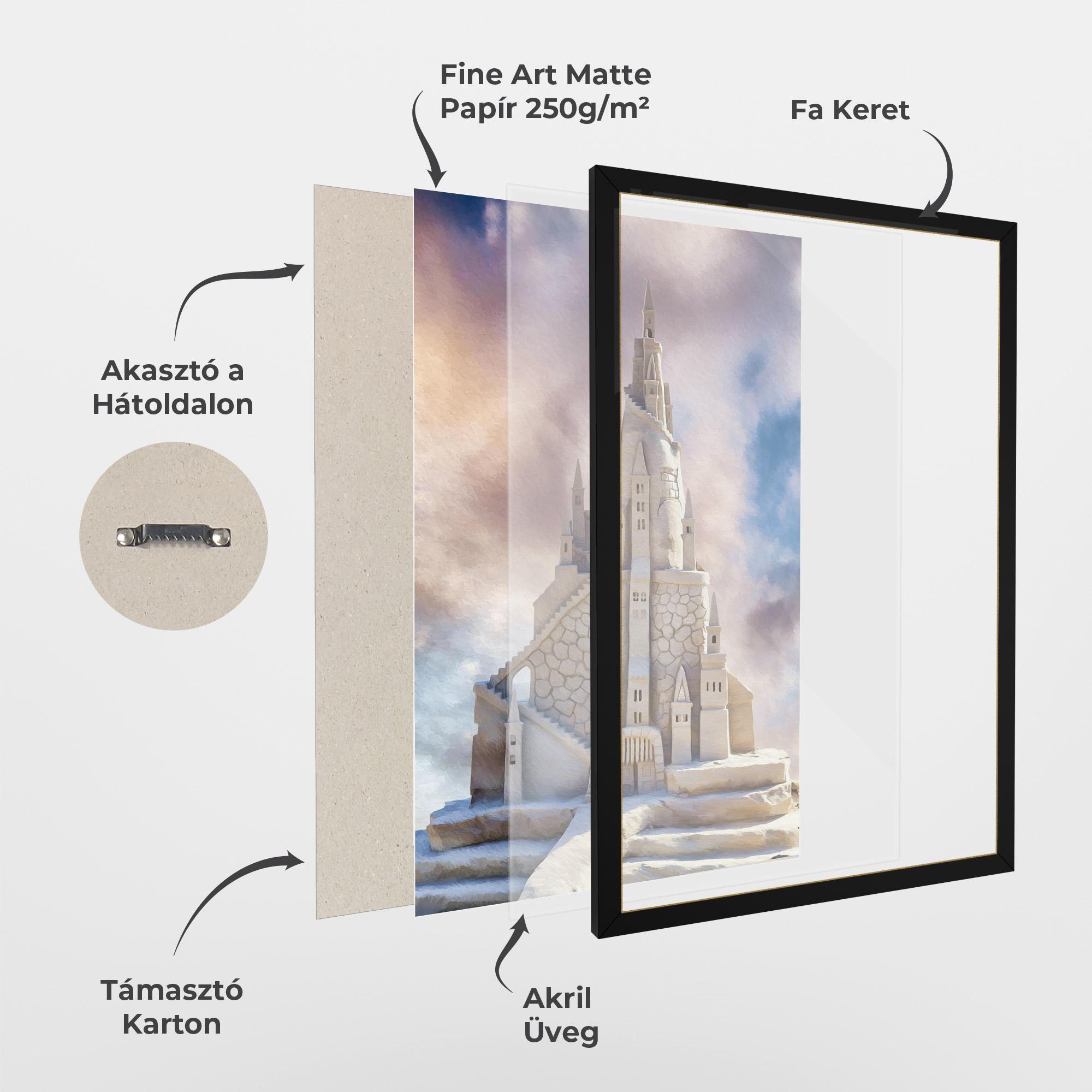 Keretezett Poszter Cream Castle mockup 1