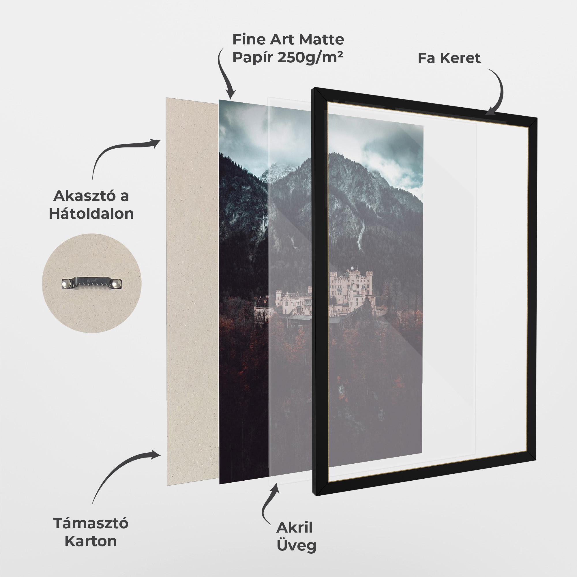 Keretezett Poszter Forest Castle mockup 1