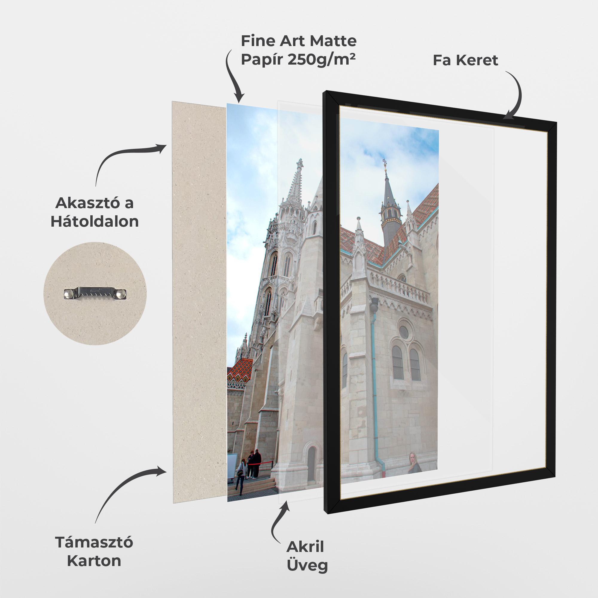 Keretezett Poszter Old Building mockup 1