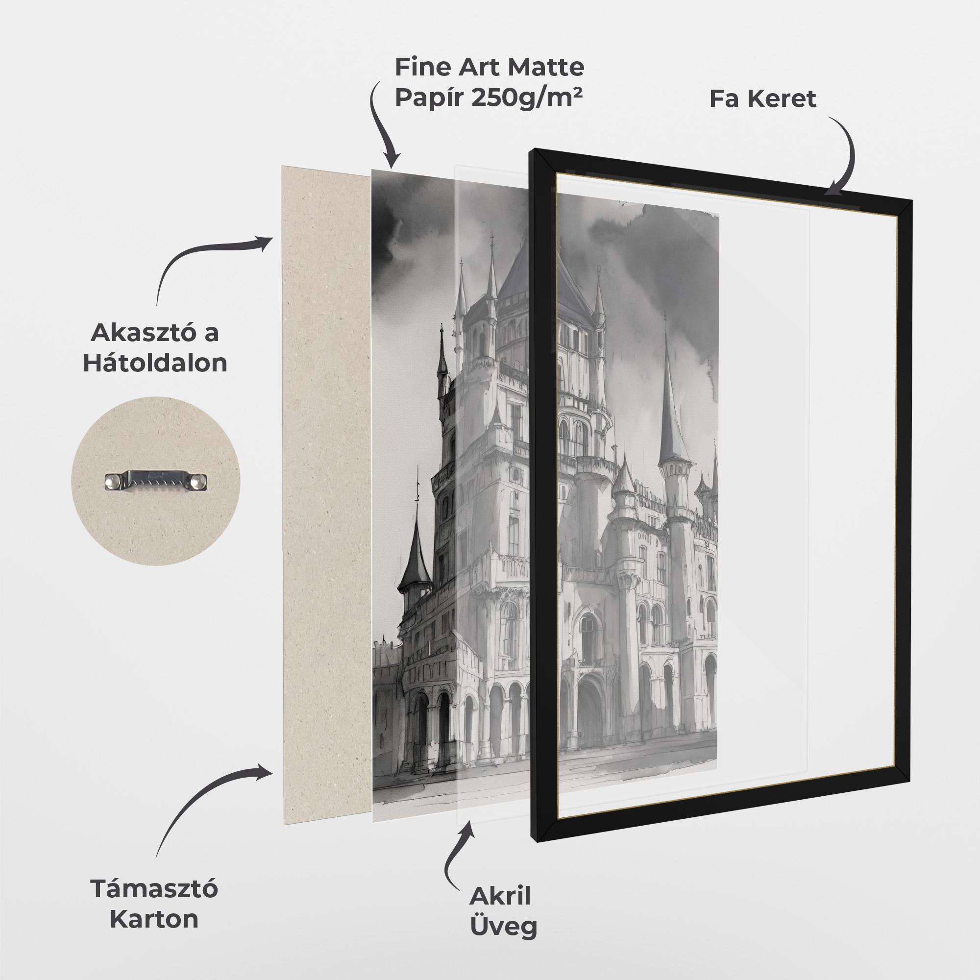 Keretezett Poszter Palace Versailles mockup 1