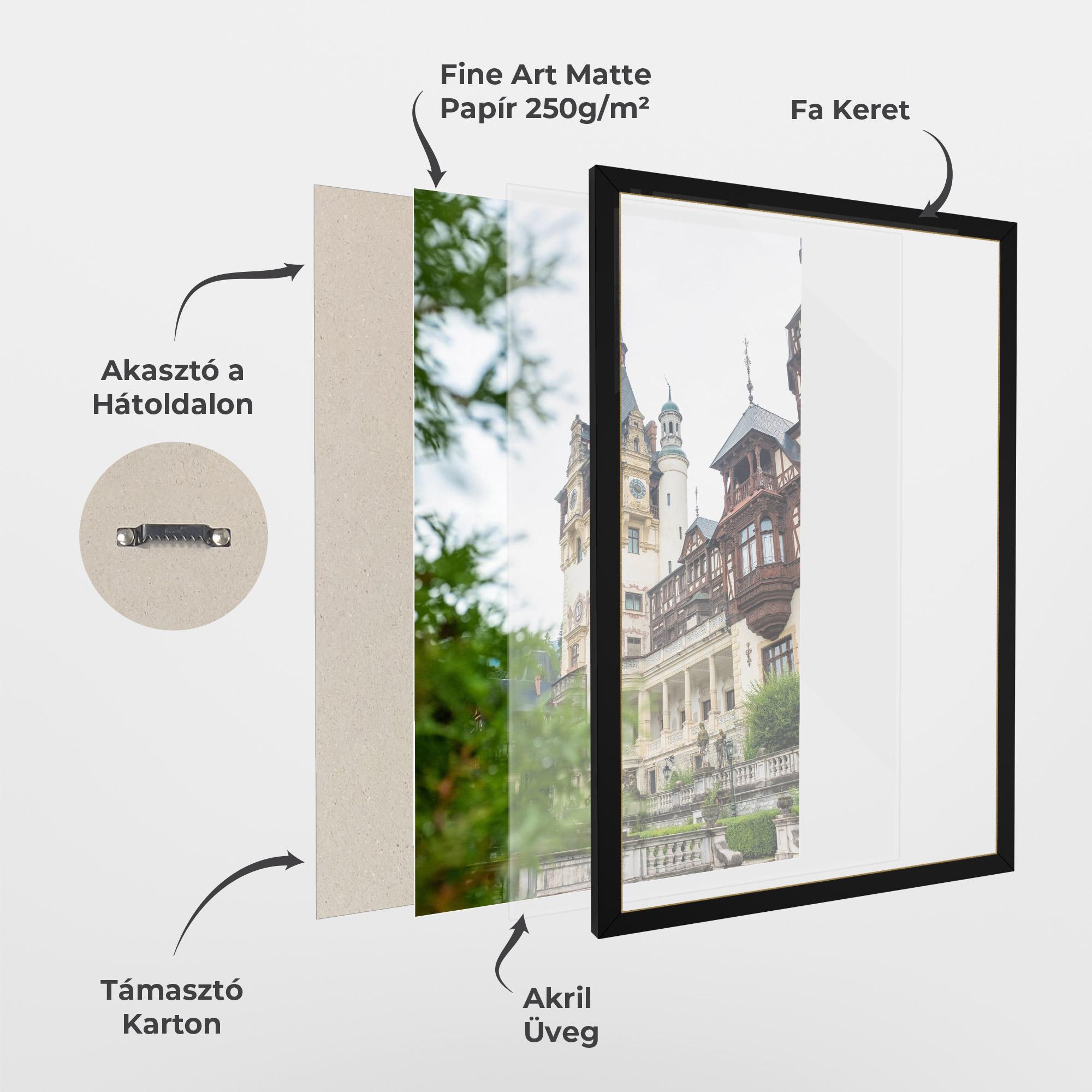 Keretezett Poszter Peles Castle Romania mockup 1