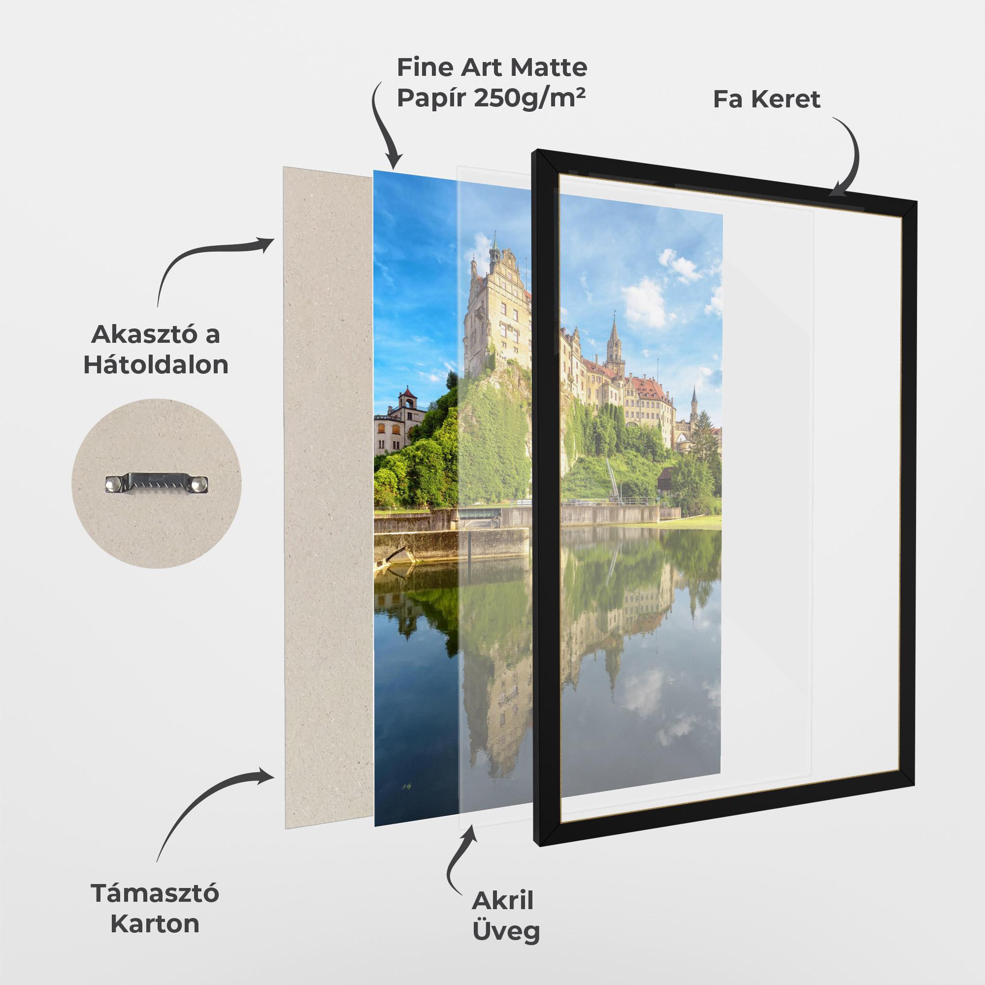 Keretezett Poszter Sigmaringen Castle Germany mockup 1
