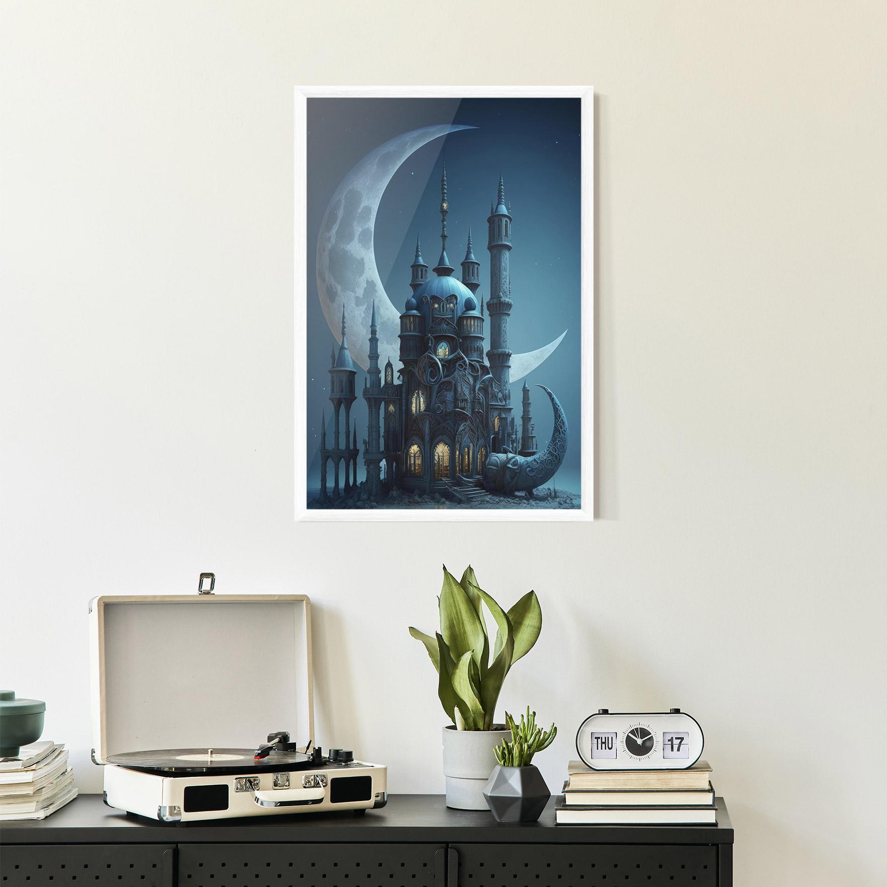 Keretezett Poszter Mosque Moon mockup 2
