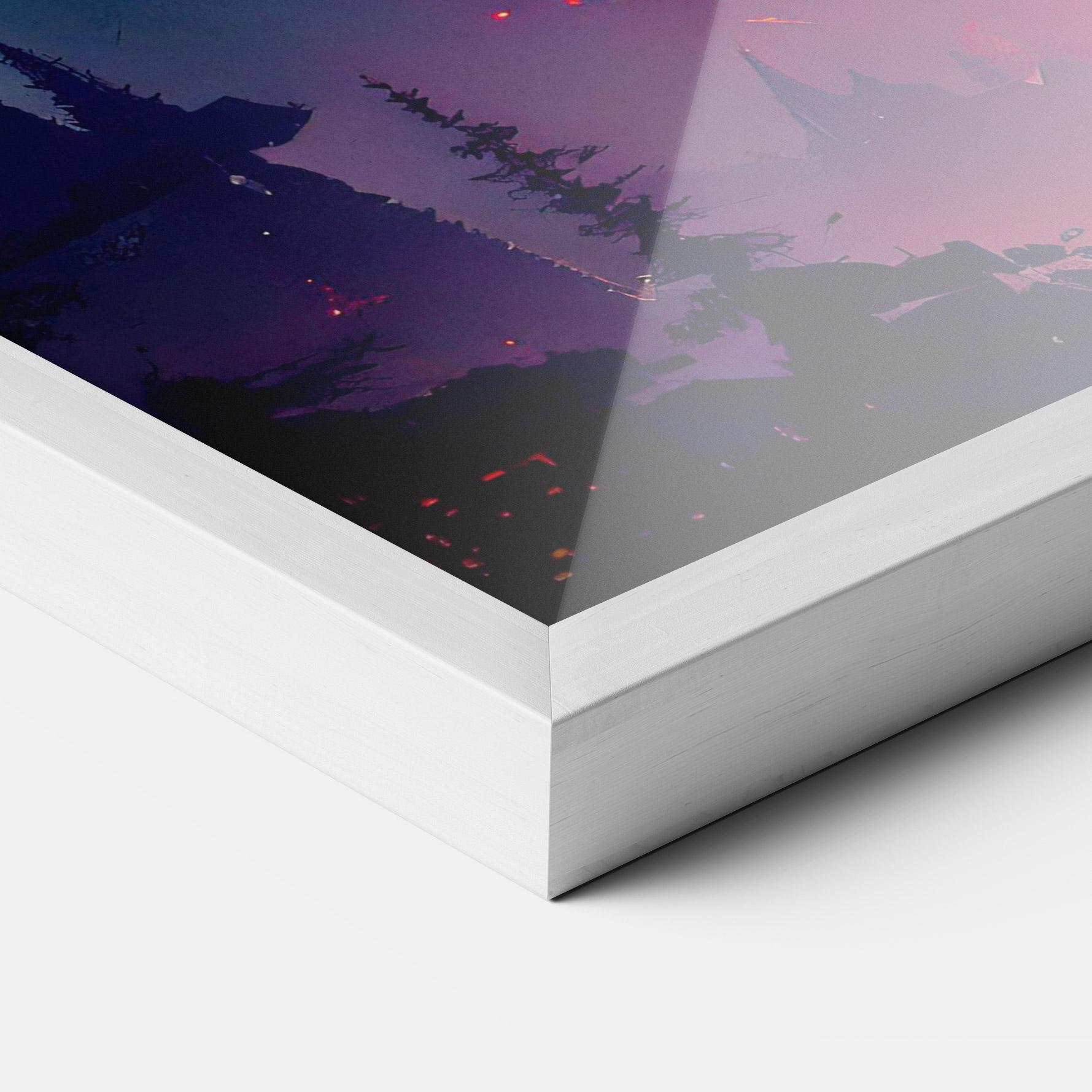 Keretezett Poszter Purple Orange Castle mockup 3