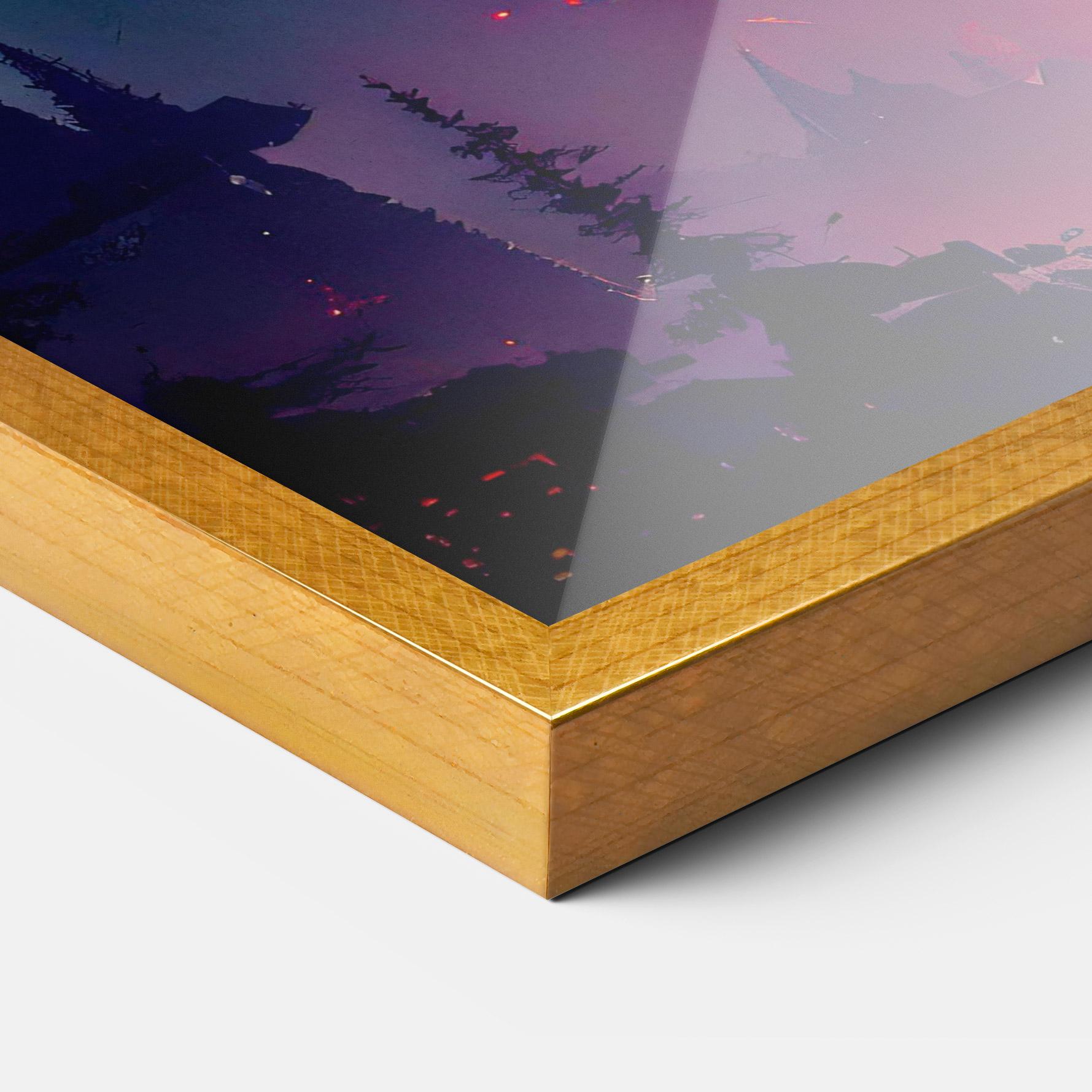 Keretezett Poszter Purple Orange Castle mockup 3