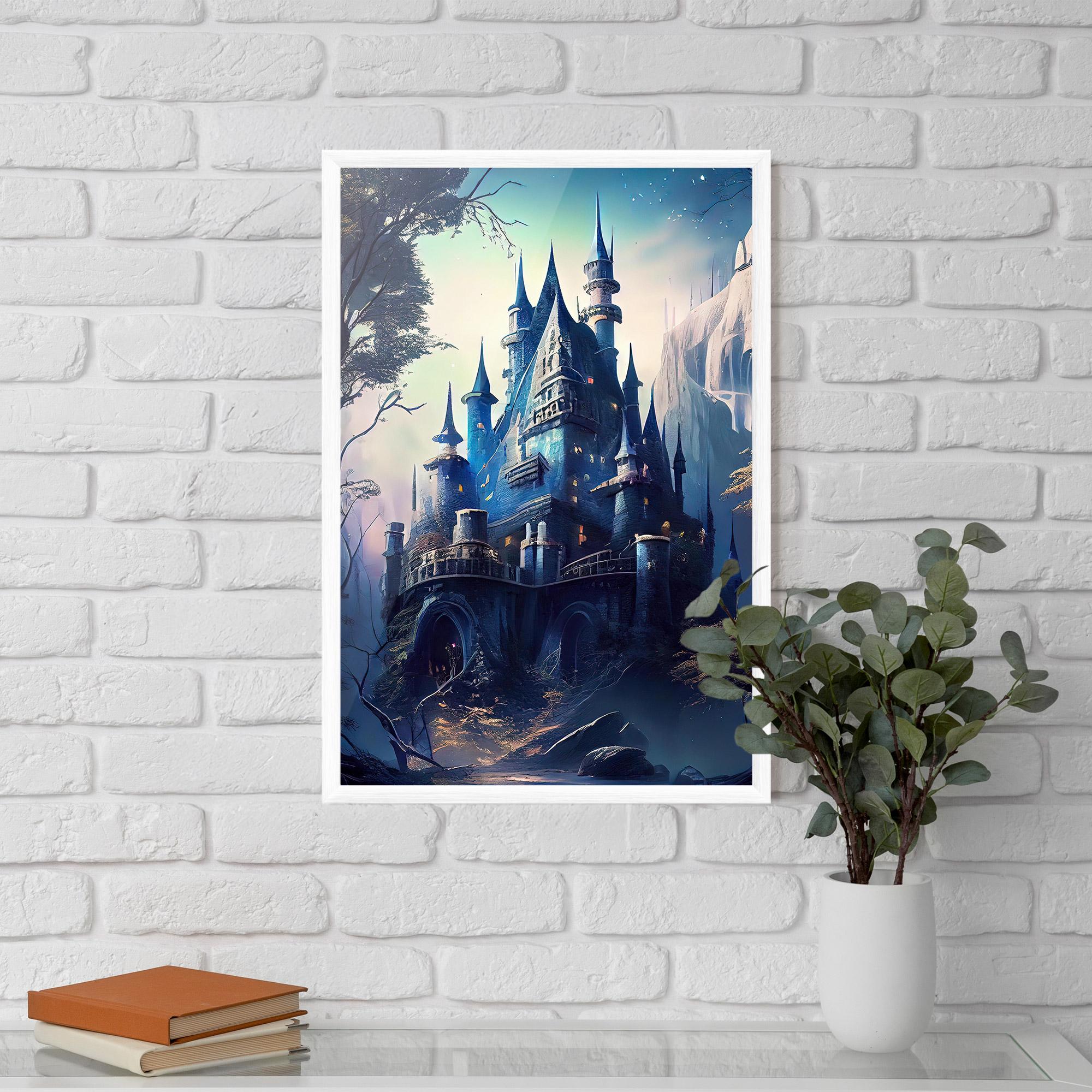Keretezett Poszter Blue Art Castle mockup 5
