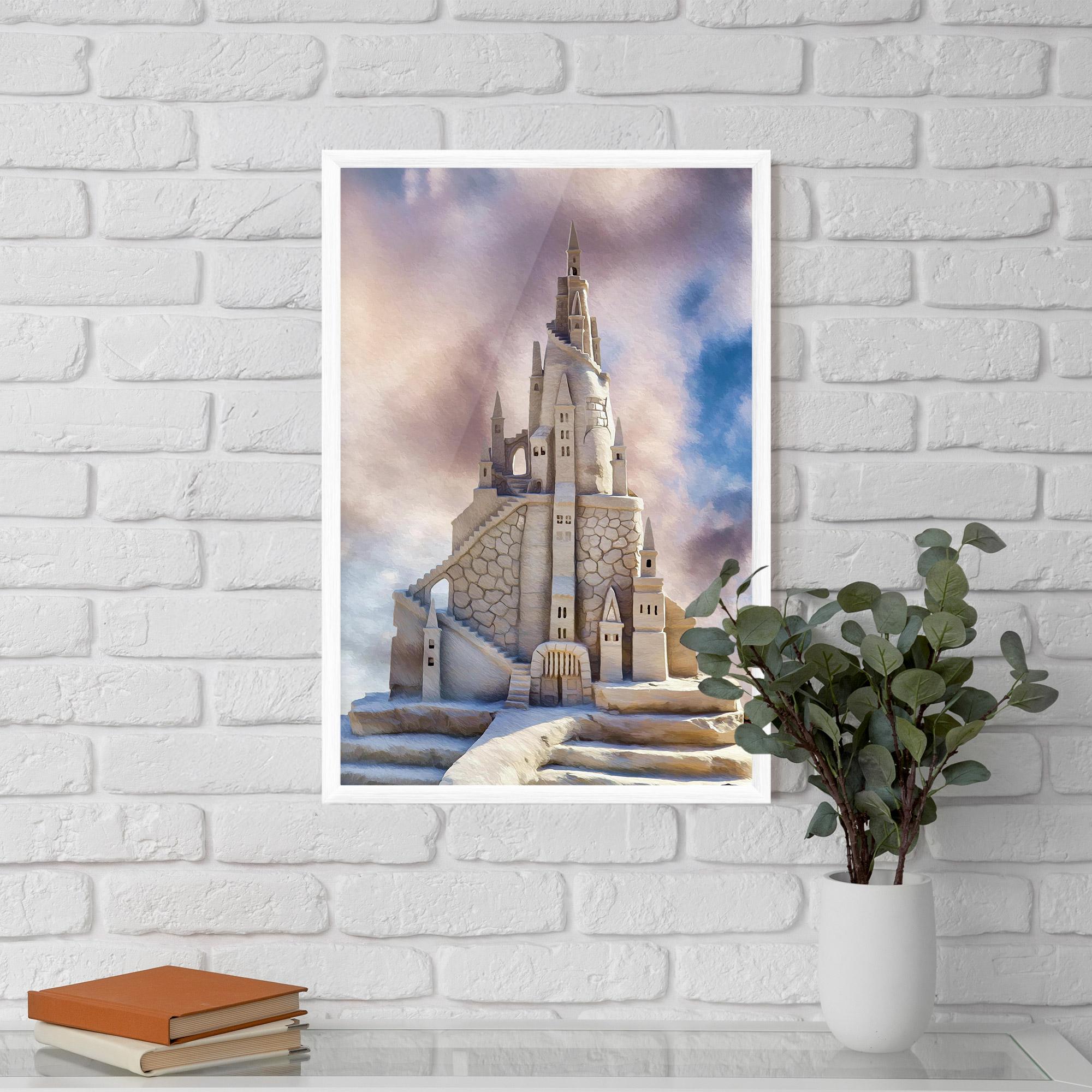 Keretezett Poszter Cream Castle mockup 5